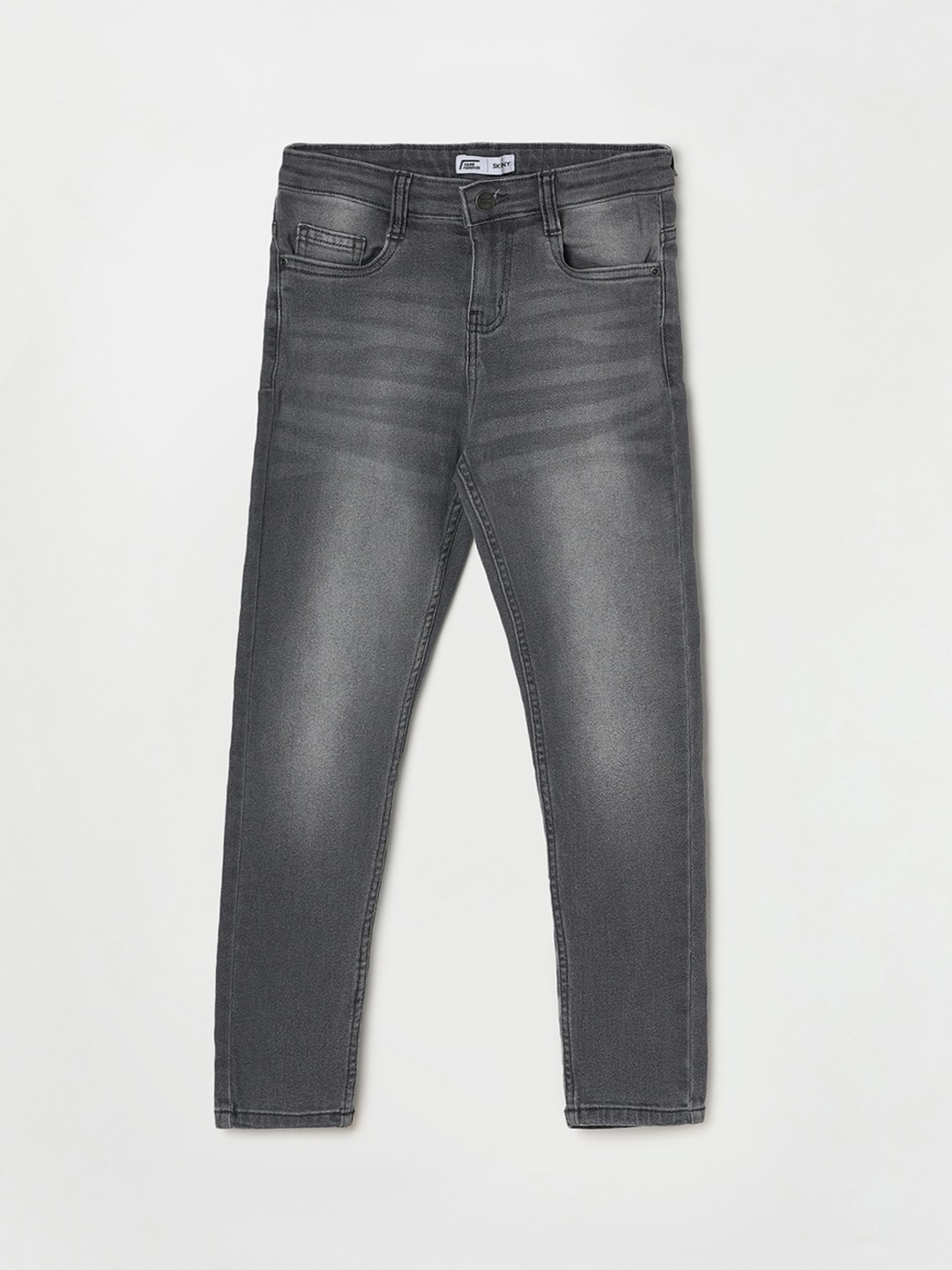 

Fame Forever by Lifestyle Boys Heavy Fade Stretchable Cotton Jeans, Grey