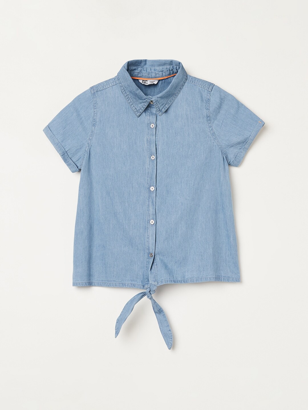 

Fame Forever by Lifestyle Girls Shirt Style Pure Cotton Top, Blue