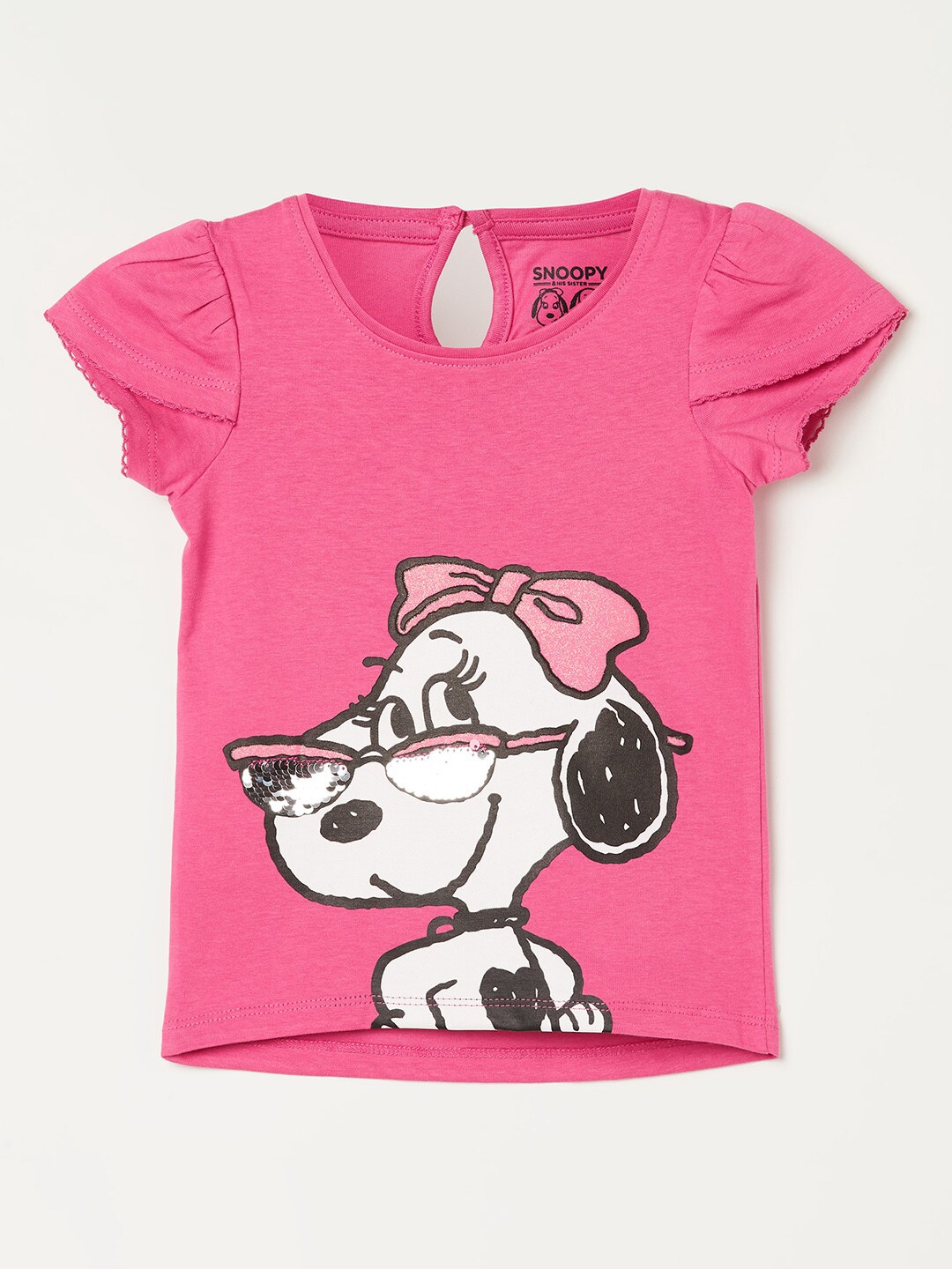 

Juniors by Lifestyle Girls Snoopy Printed Cotton Top, Pink