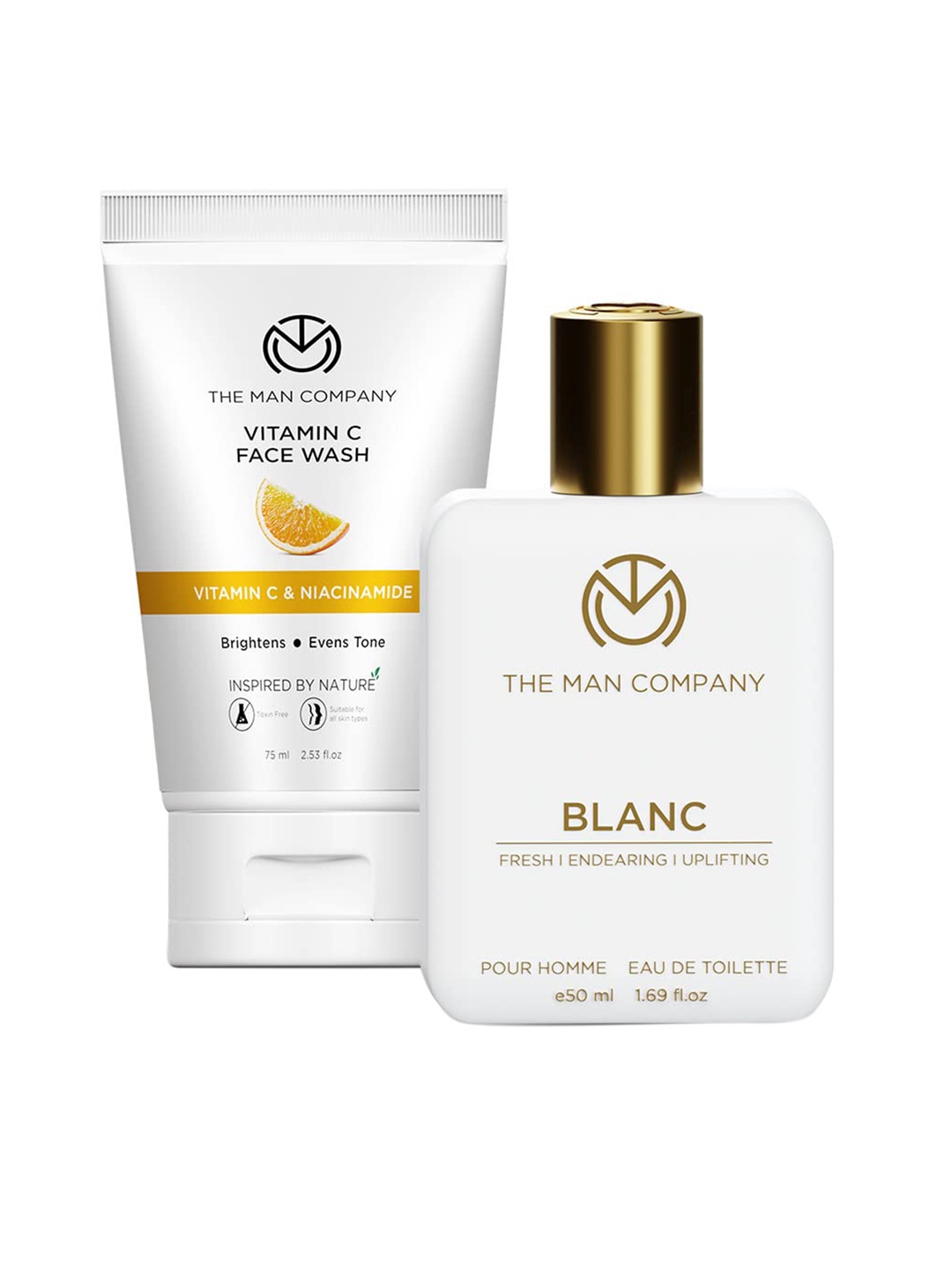 

The Man Company Face Care Combo - Vitamin C Face Wash 75 ml & Blanc EDT 50 ml, White