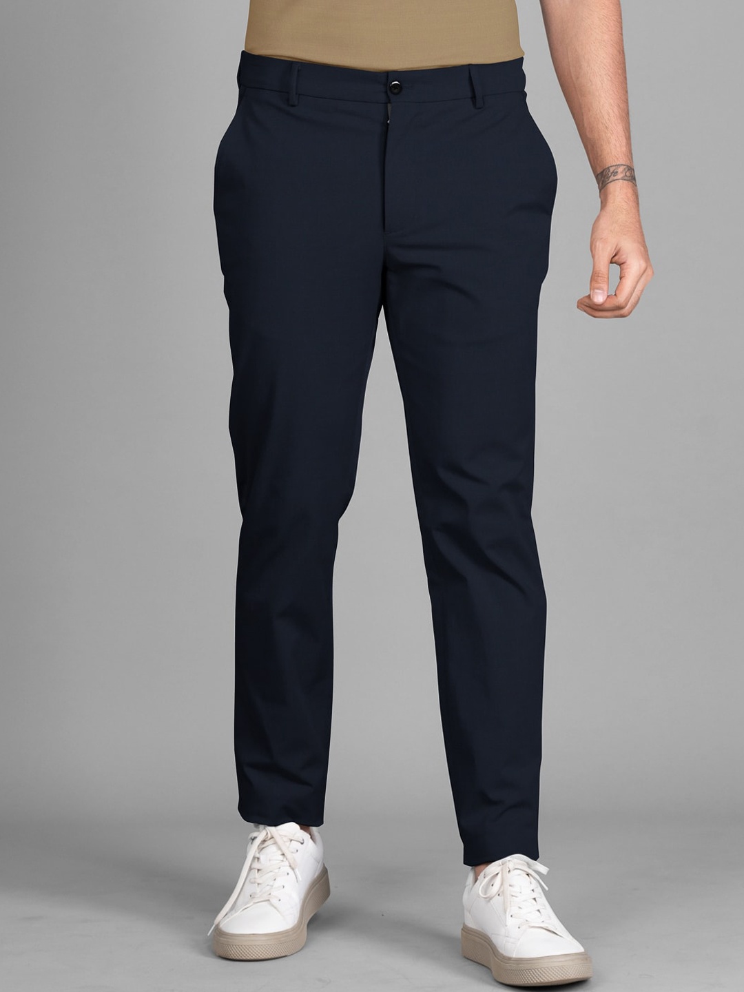

The Pant Project Men Tailored Slim Fit Trousers, Navy blue