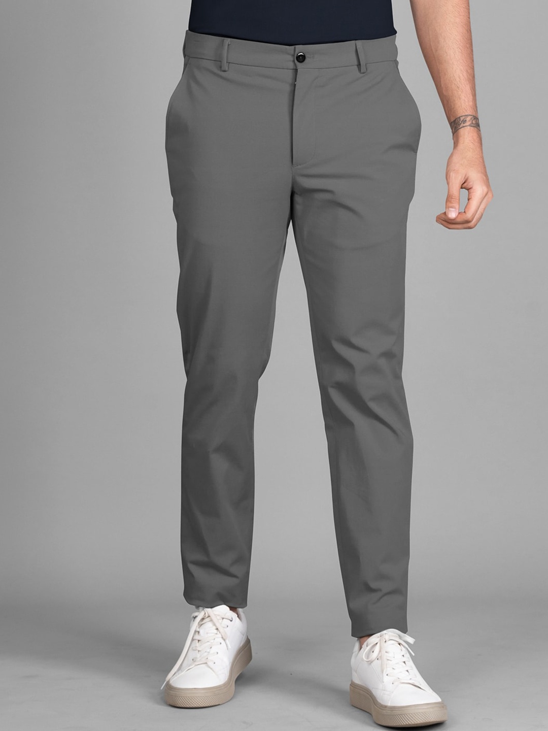 

The Pant Project Men Tailored Slim Fit Trousers, Grey