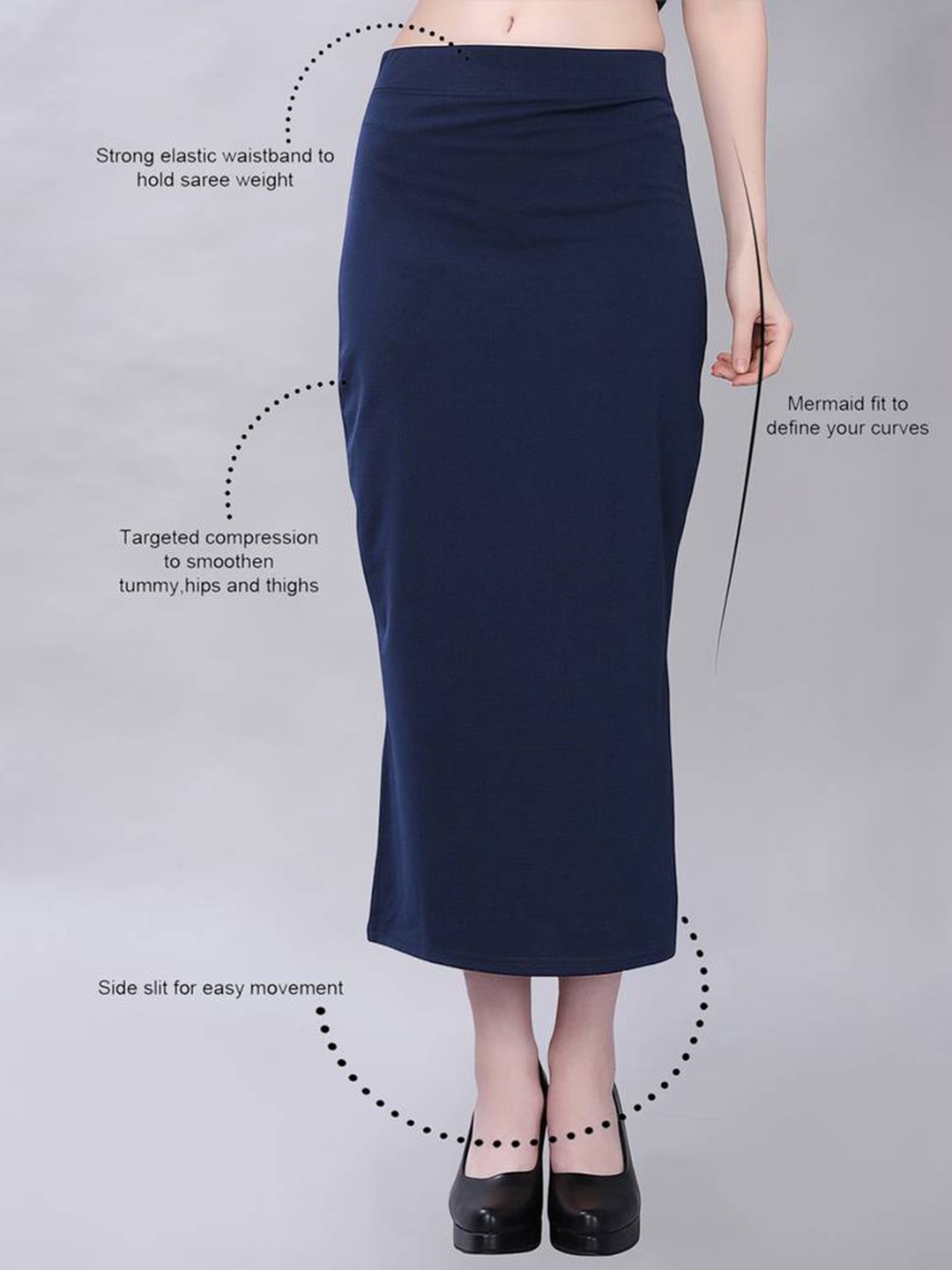 

Wuxi High-Rise Saree Shapewear, Blue