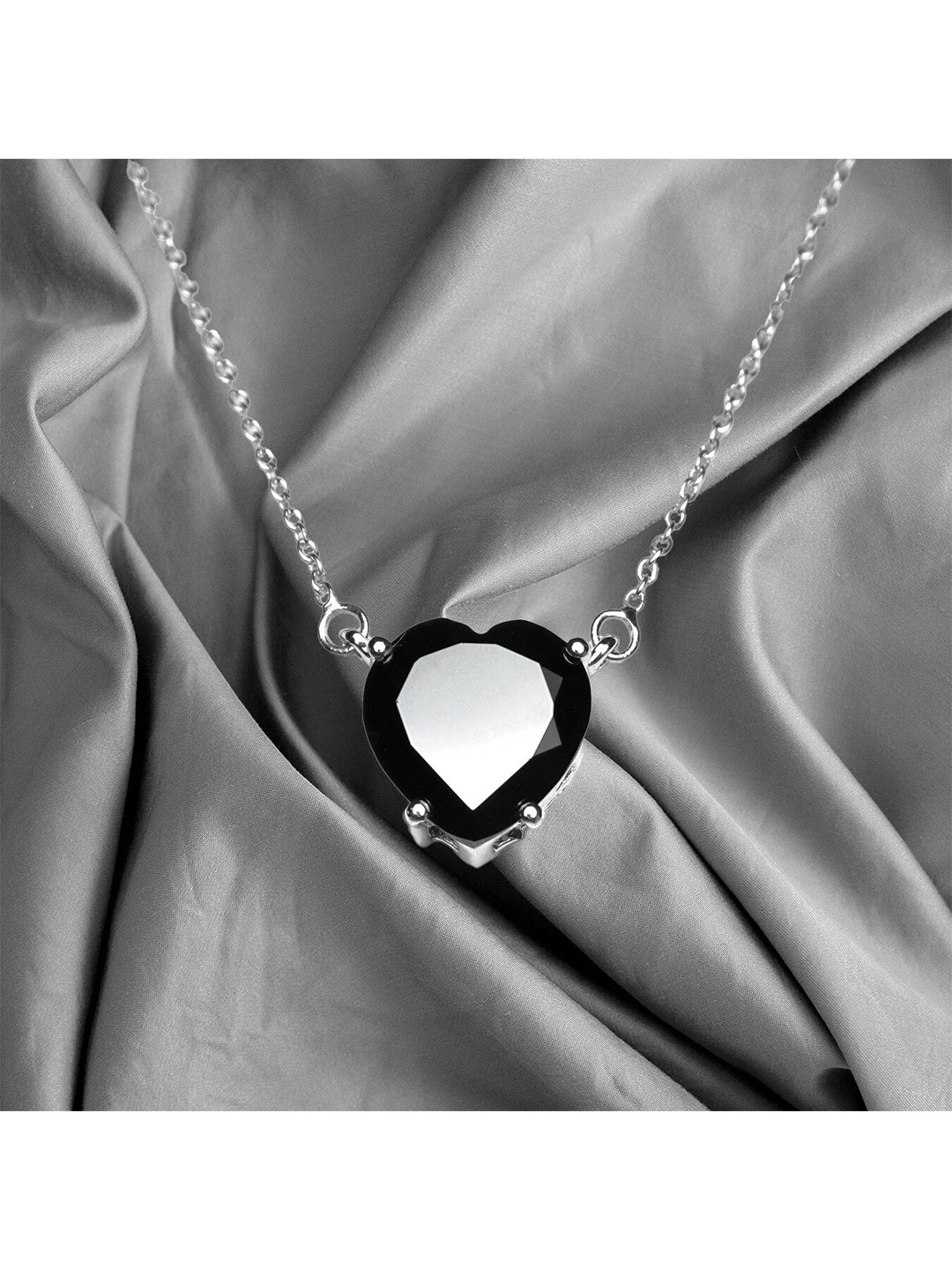 

HIFLYER JEWELS Women Sterling Silver Chain, Black
