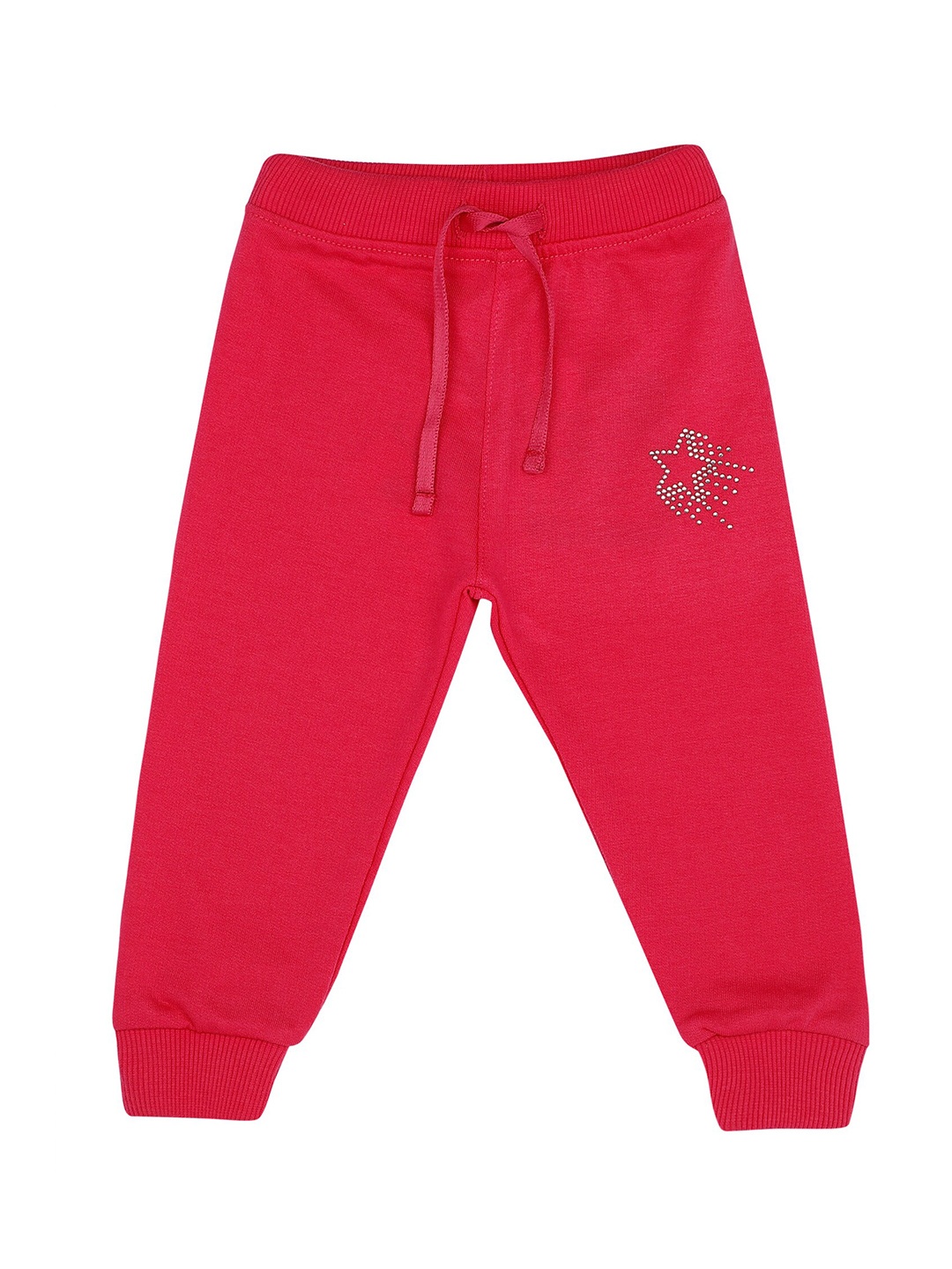 

Bodycare Kids Girls Mid-Rise Cotton Joggers, Pink