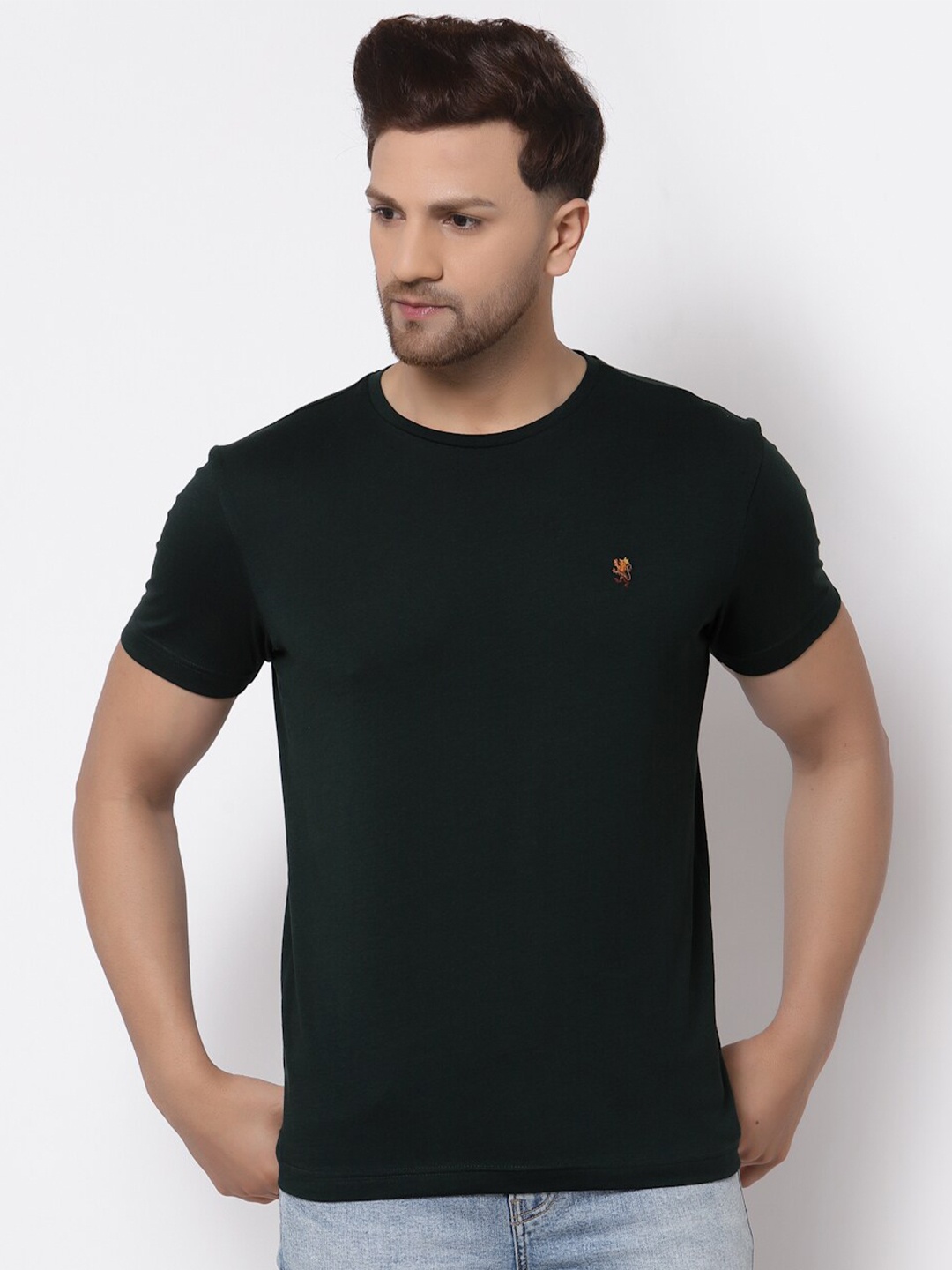 

Red Tape Men Pure Cotton T-shirt, Green