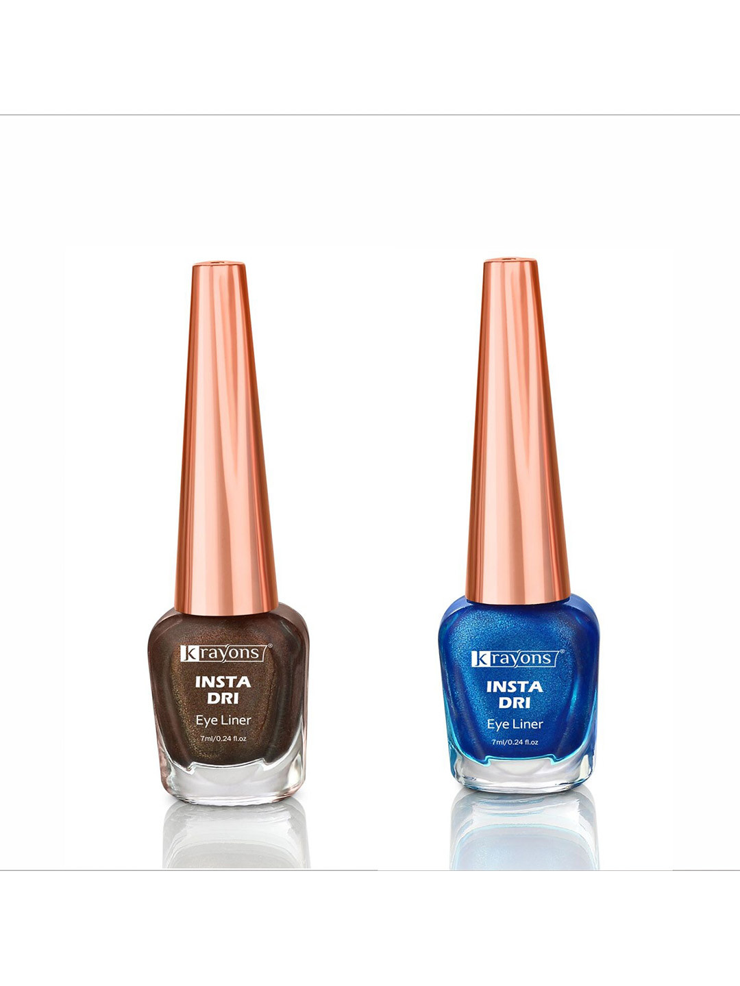 

krayons Set of 2 Insta Dri Long-Lasting Sparkling Eyeliner 7ml each - Blue 07 & Brown 06