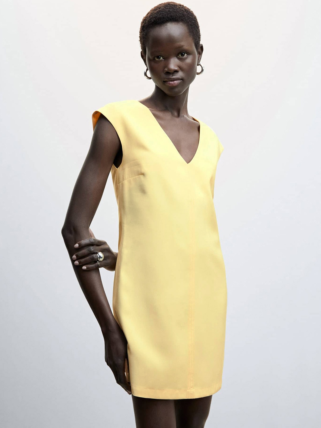 

MANGO A-Line Dress, Yellow