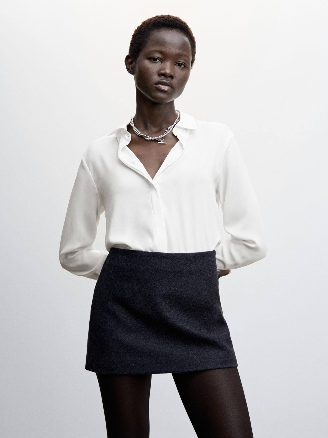 

MANGO Women Solid Sustainable Casual Shirt, White