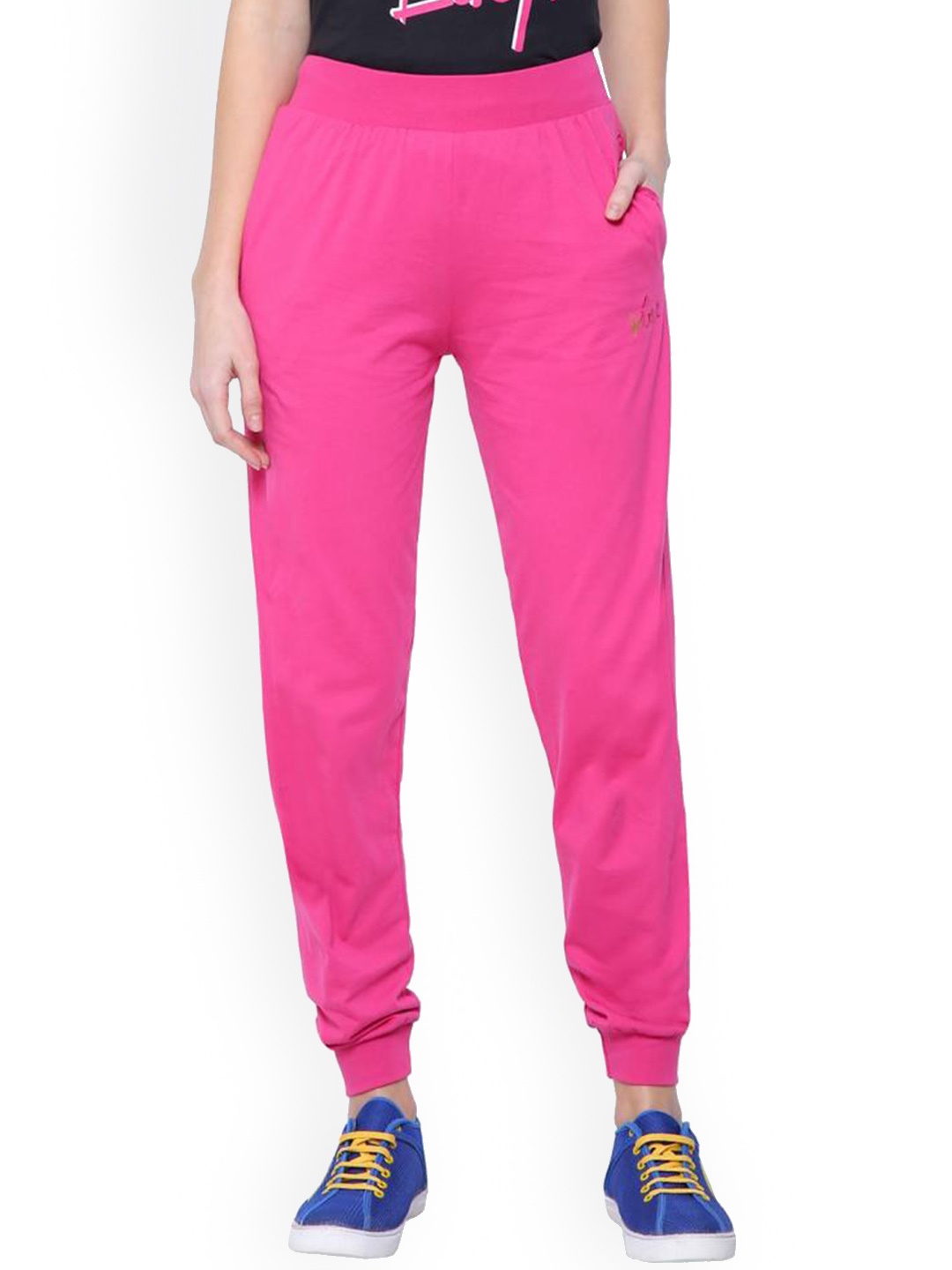 

DYCA Women Cotton Slim-Fit Joggers, Pink