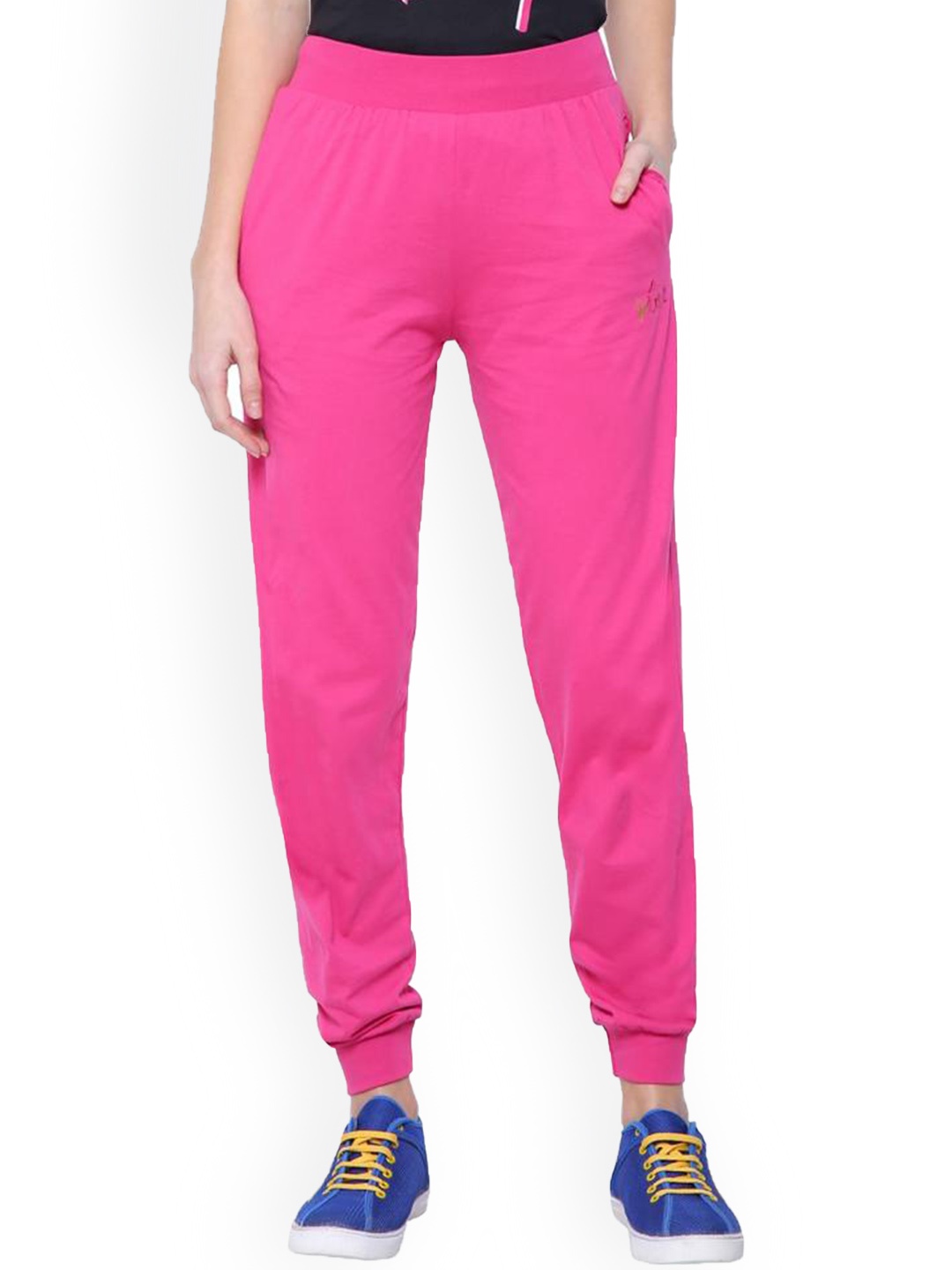 

DYCA Women Slim-Fit Cotton Joggers, Pink