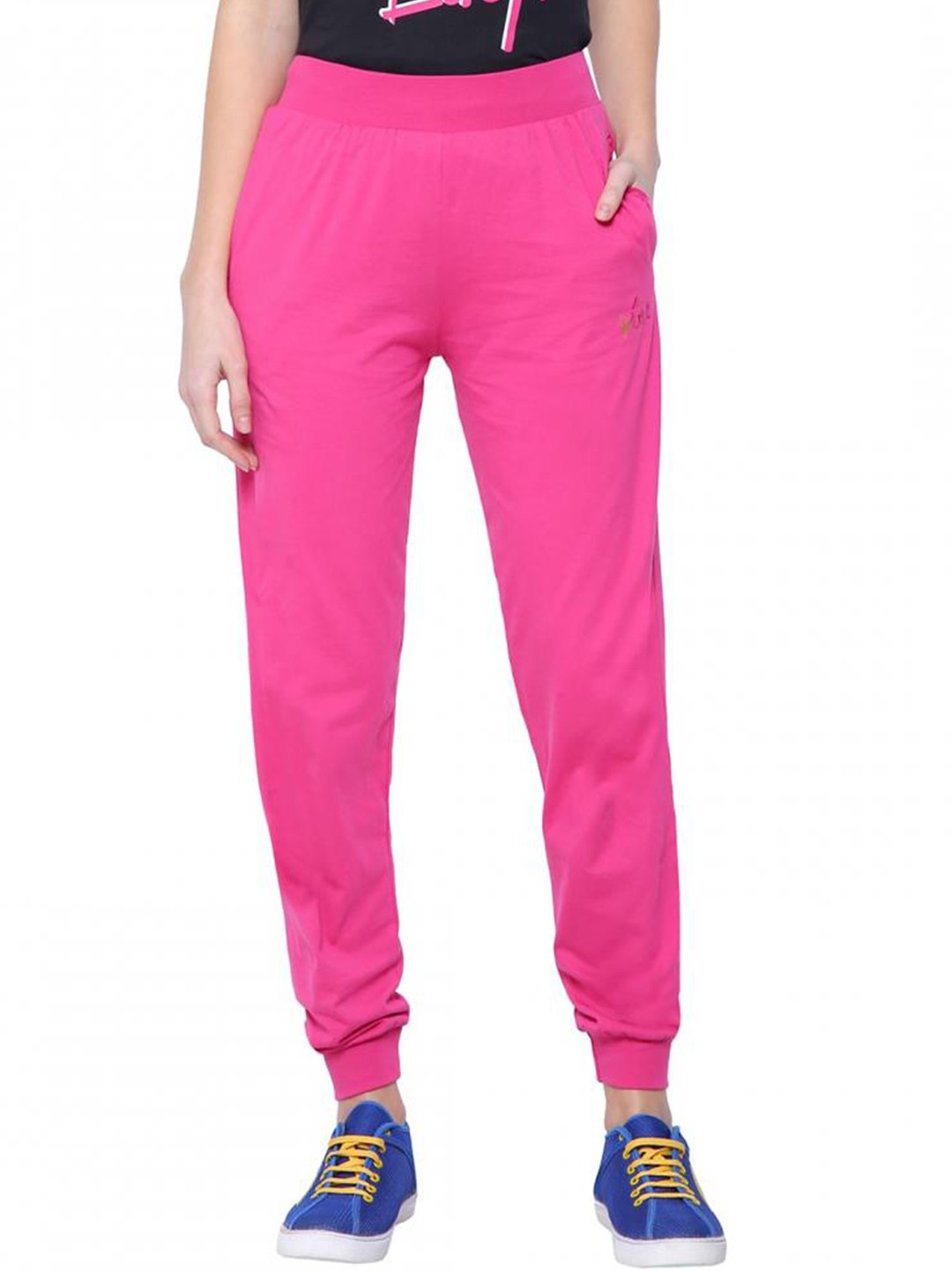 

DYCA Women Slim Fit Cotton Joggers, Pink