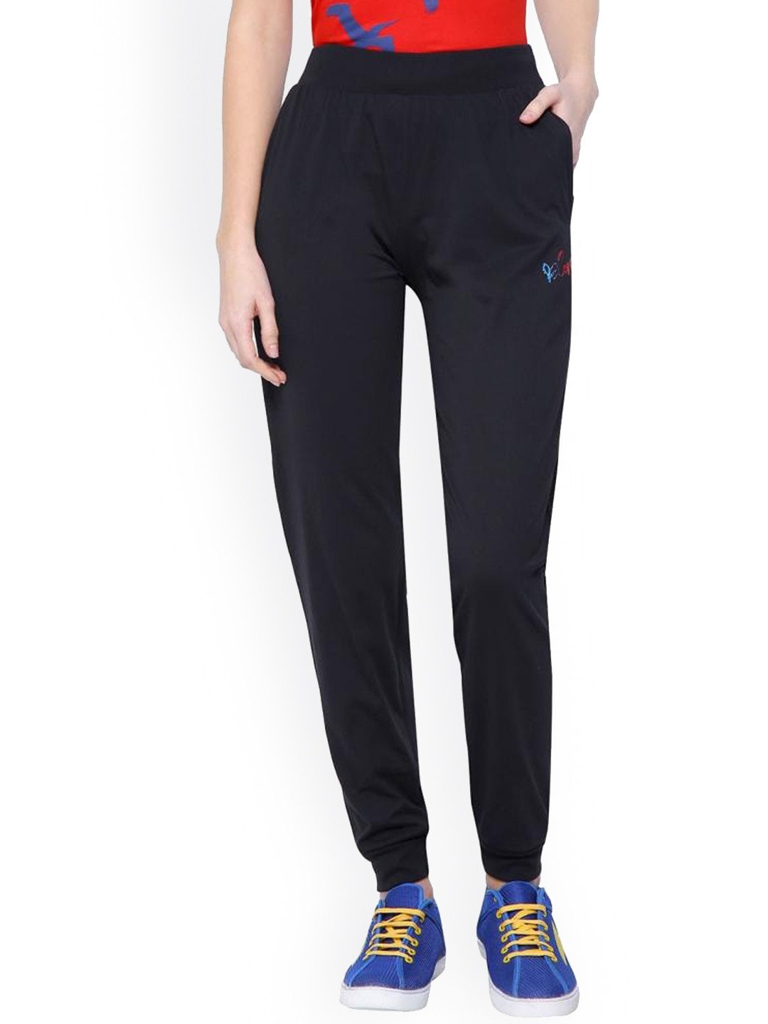 

DYCA Women Cotton Slim-Fit Joggers, Black