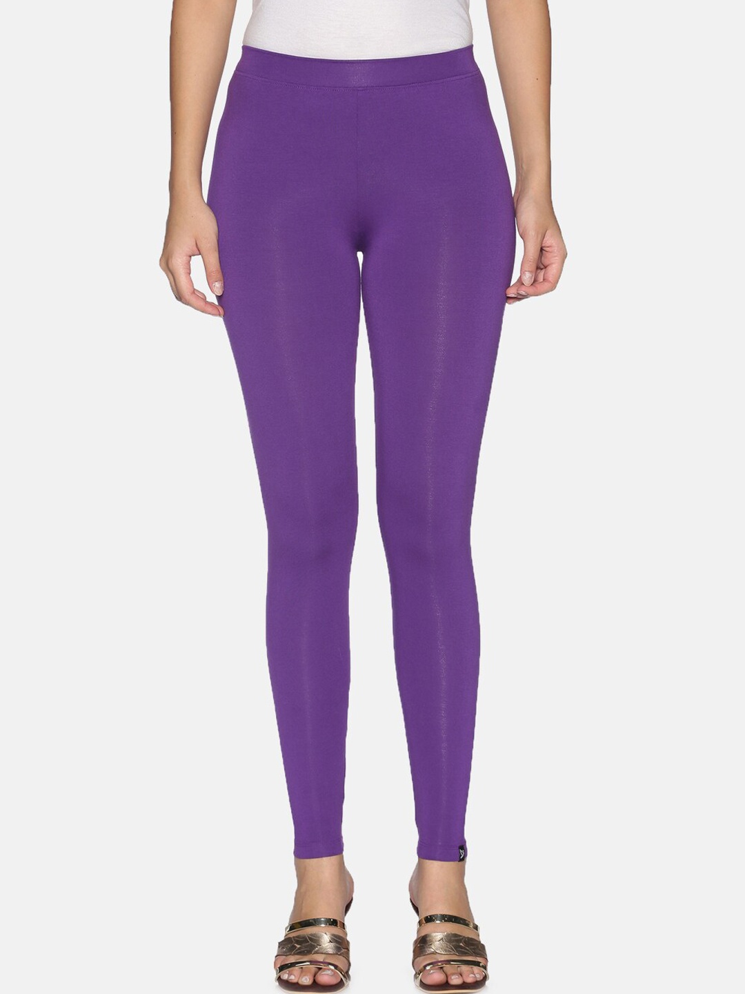 

TWIN BIRDS Women Solid Super Stretch Viscose Ankle Length Leggings with dupatta, Purple