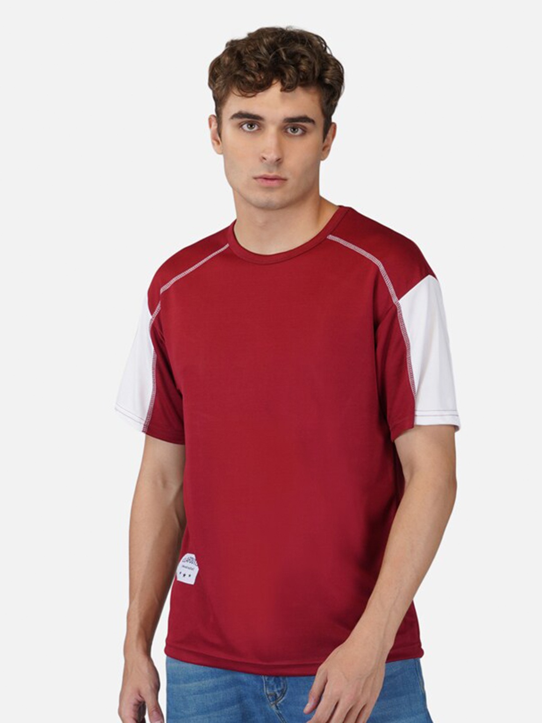 

CLAFOUTIS Men Round Neck T-shirt, Maroon