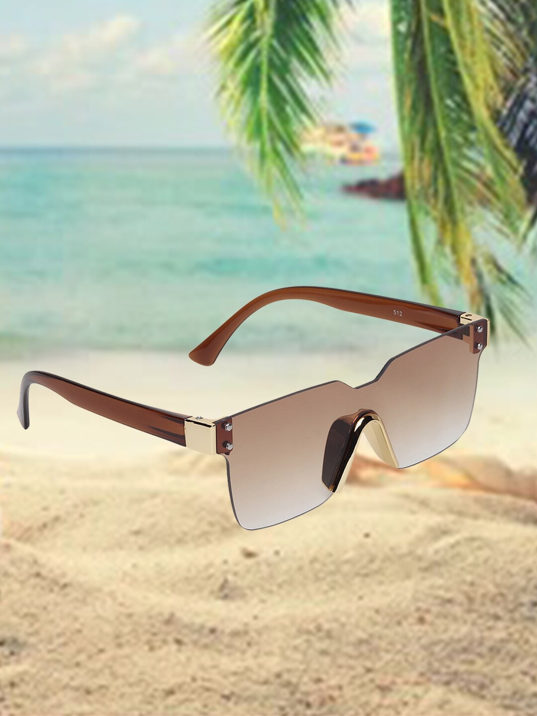 

CELEBRITY SUNGLASSES Wayfarer Sunglasses With UV Protected Lens CLSG-512-02, Brown