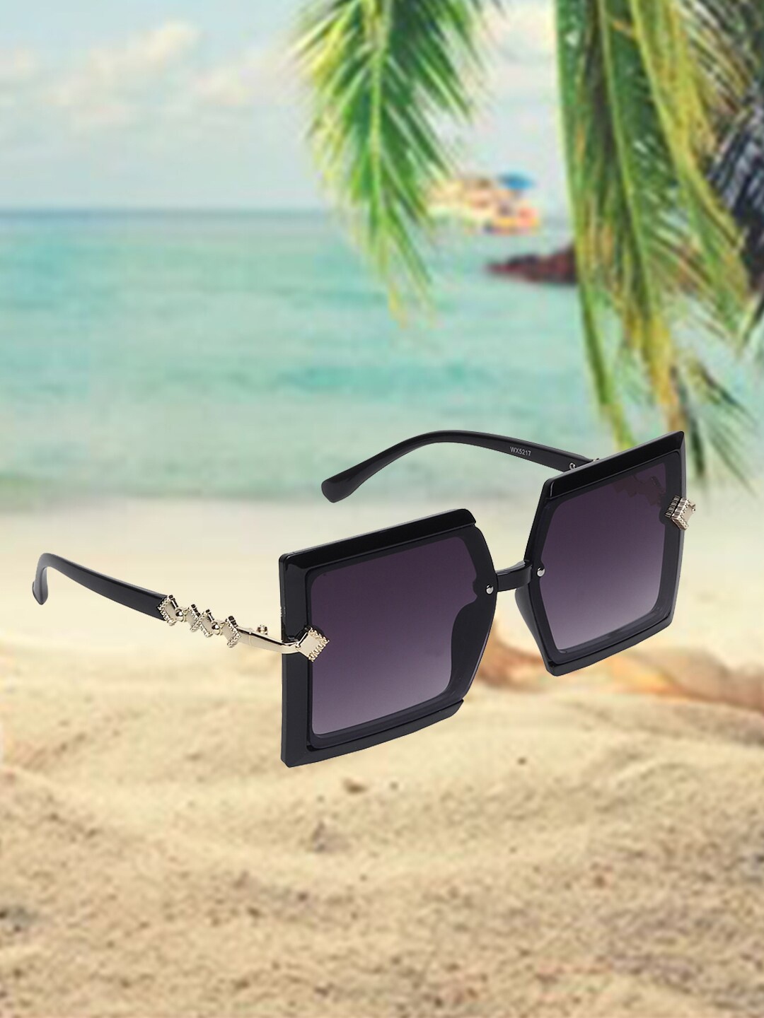 

CELEBRITY SUNGLASSES Lens & Square Sunglasses with UV Protected Lens, Blue