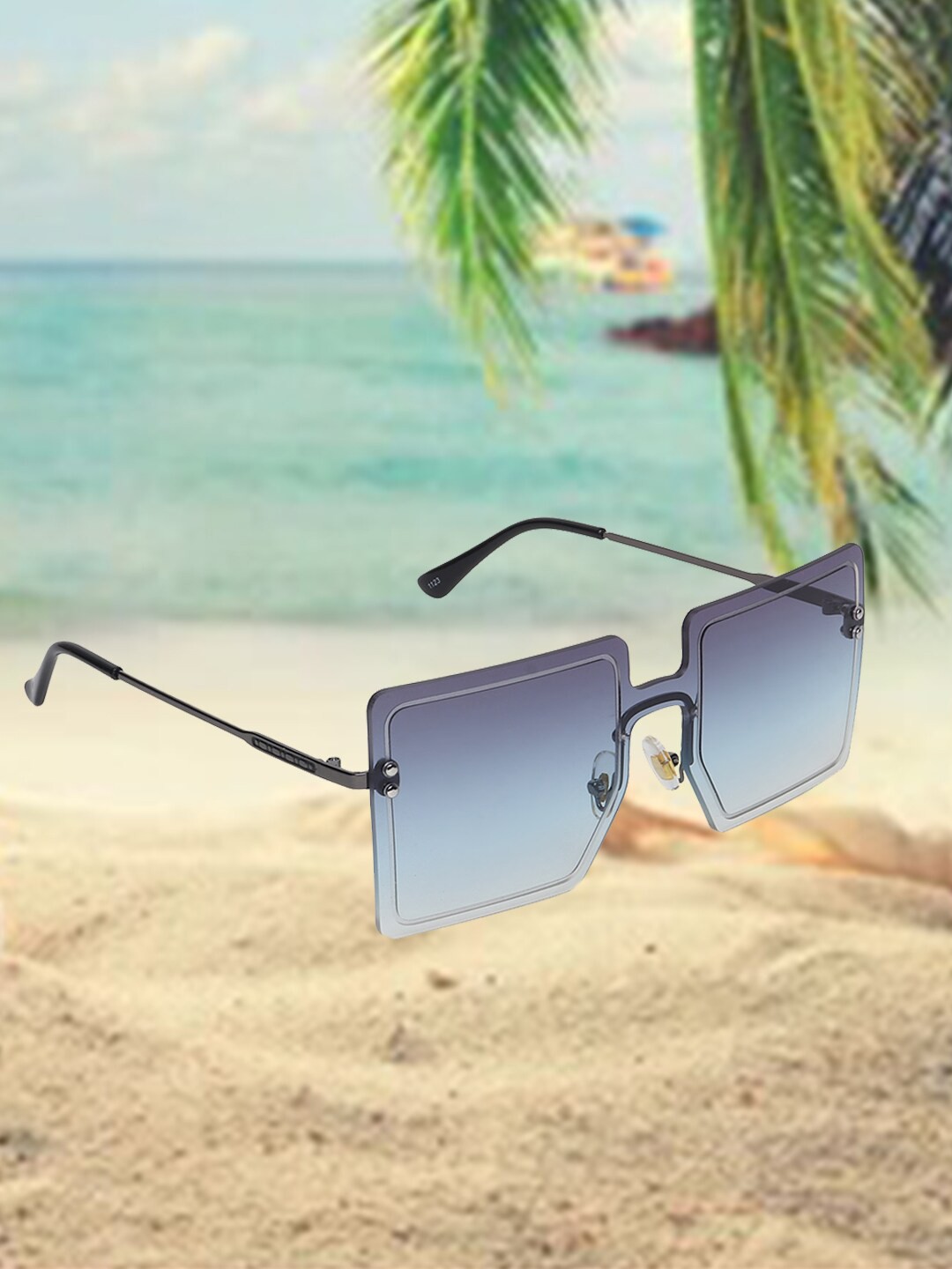

CELEBRITY SUNGLASSES Square Sunglasses with UV Protected Lens CLSG-1123-03, Grey