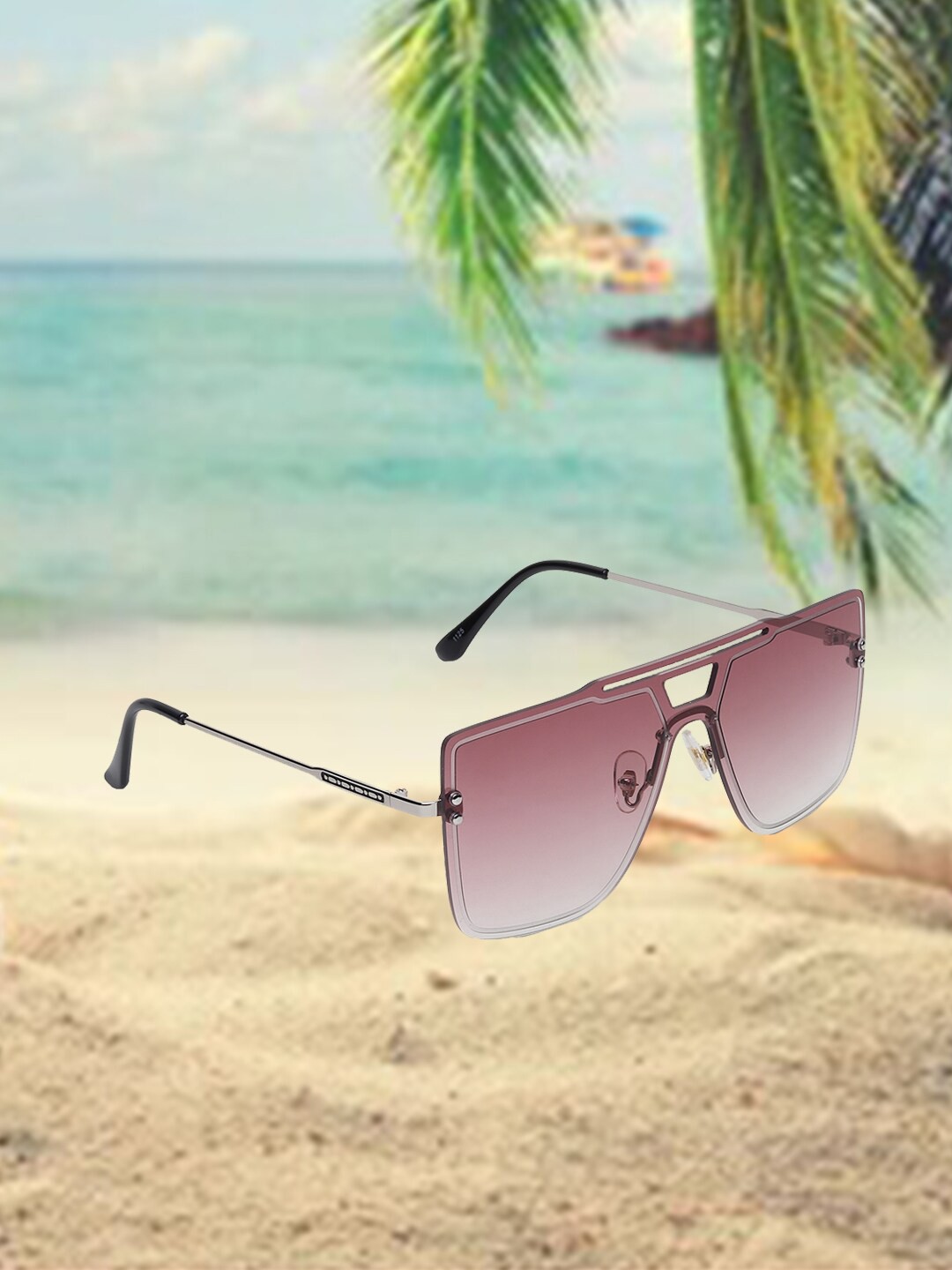 

CELEBRITY SUNGLASSES Oversized Sunglasses With UV Protected Lens-CLSG-1125-05, Purple