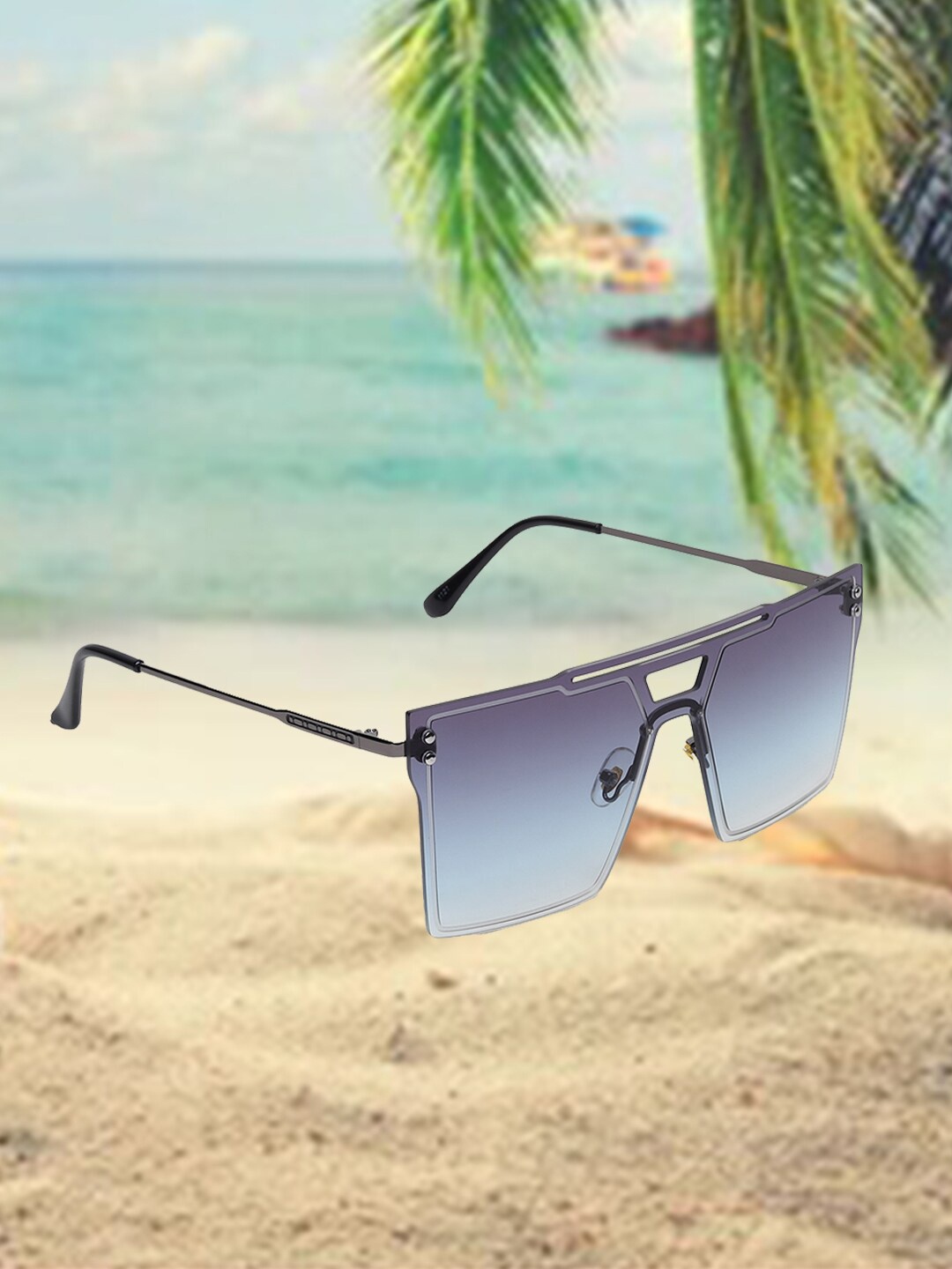 

CELEBRITY SUNGLASSES Square Sunglasses With UV Protected Lens CLSG-1121-03, Blue