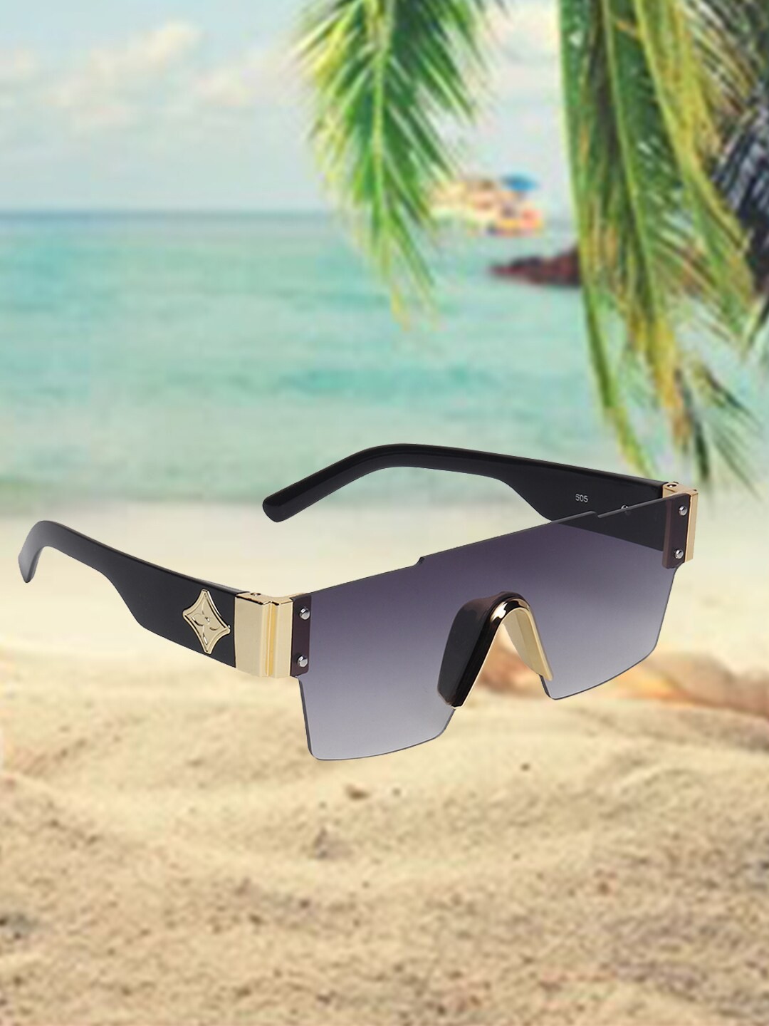 

CELEBRITY SUNGLASSES Lens & Wayfarer Sunglasses with UV Protected Lens, Grey