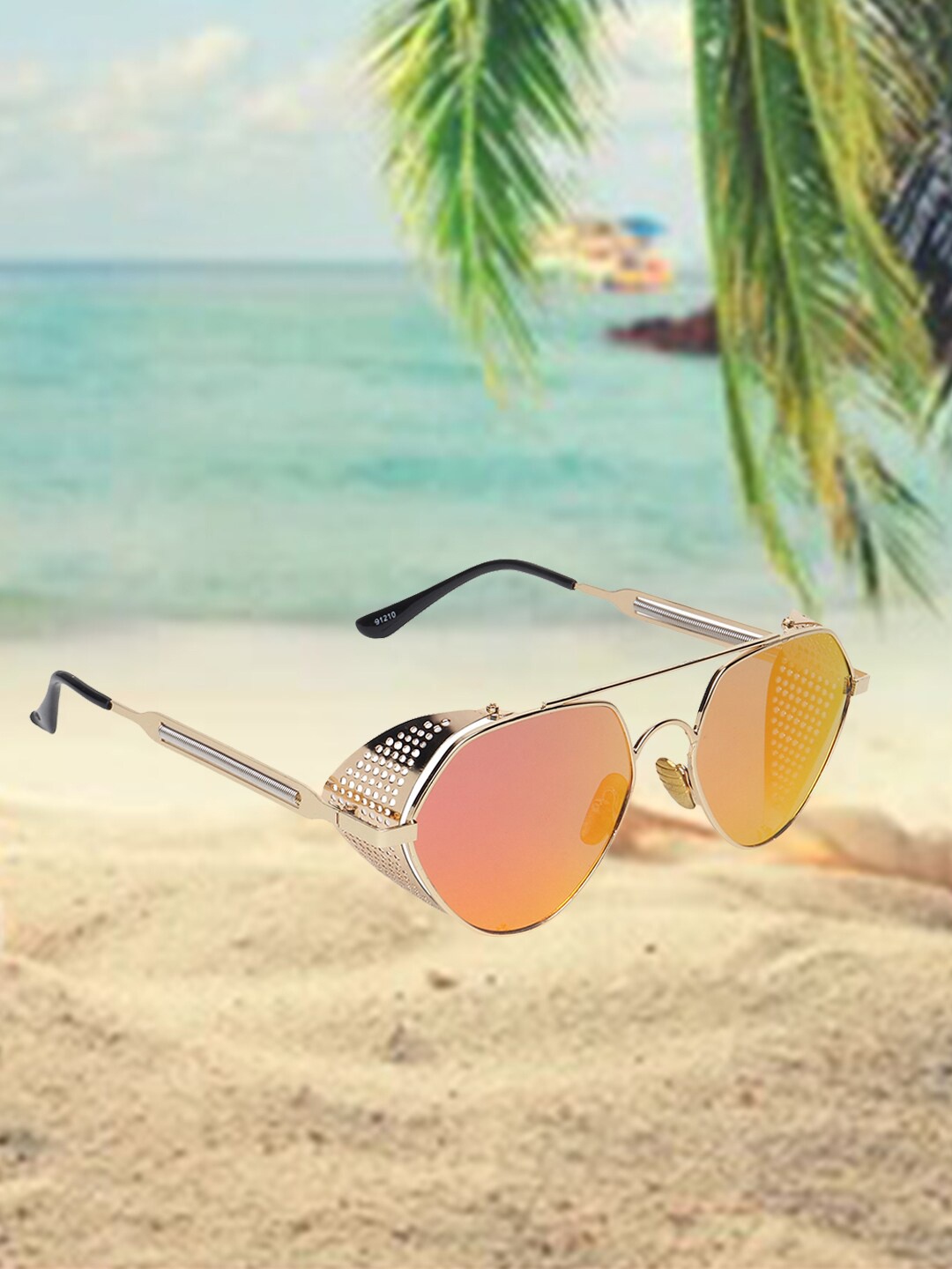 

CELEBRITY SUNGLASSES Lens & Aviator Sunglasses with UV Protected Lens, Pink
