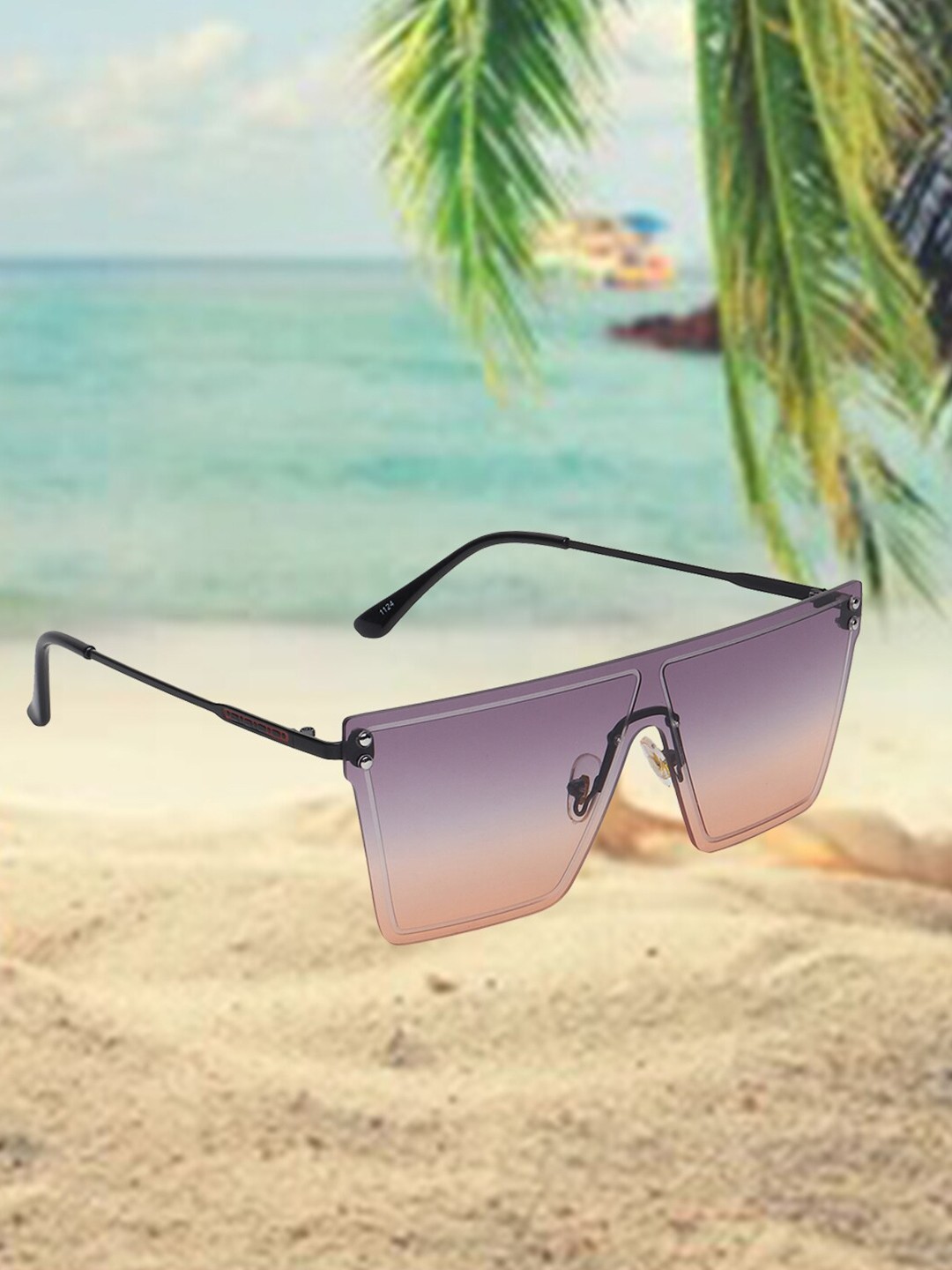 CELEBRITY SUNGLASSES Lens & Square Sunglasses with UV Protected Lens, Purple