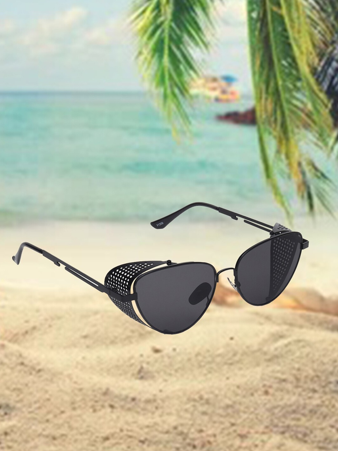 

CELEBRITY SUNGLASSES Lens & Aviator Sunglasses with UV Protected Lens, Black