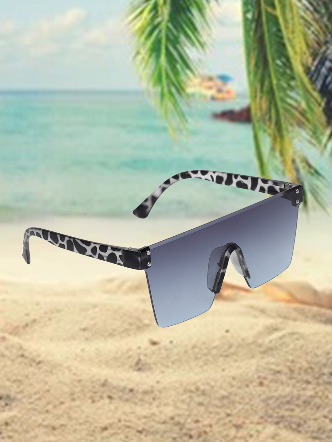 

CELEBRITY SUNGLASSES Full Rim Square Sunglasses with UV Protected Lens CLSG-511-05, Grey