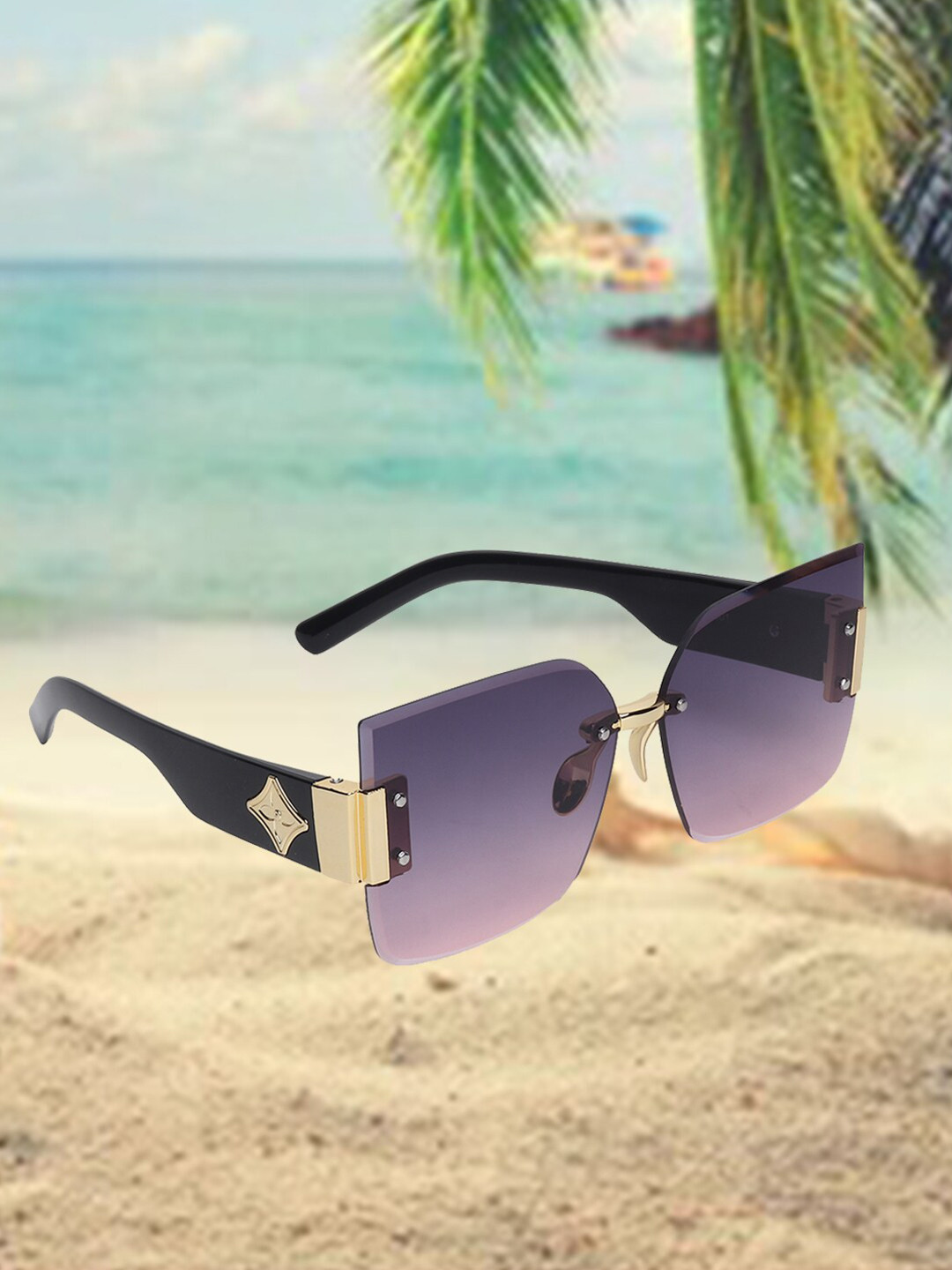 

CELEBRITY SUNGLASSES Butterfly Sunglasses with UV Protected Lens CLSG-610-06, Purple