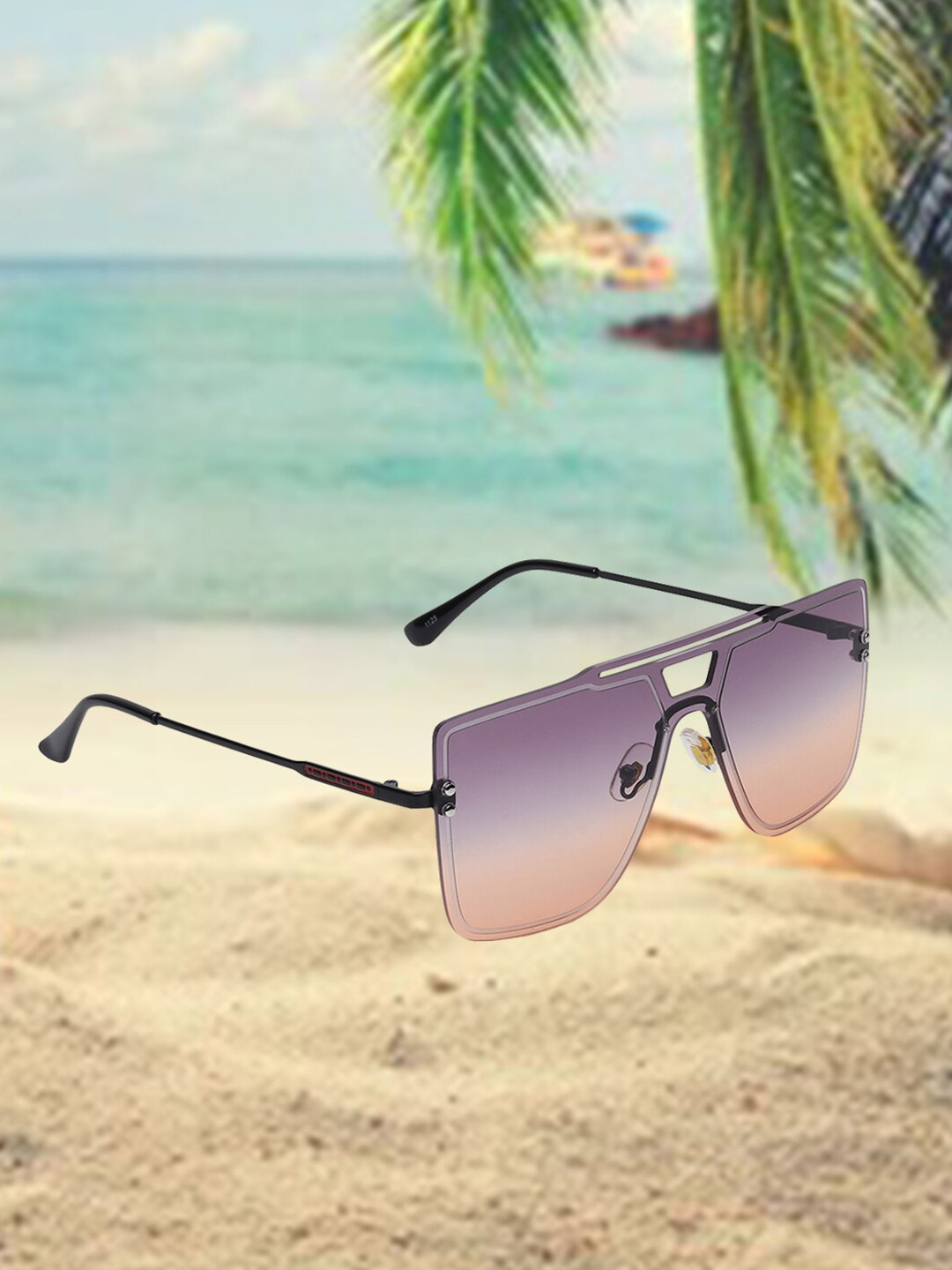 

CELEBRITY SUNGLASSES Lens & Square Sunglasses with UV Protected Lens, Purple