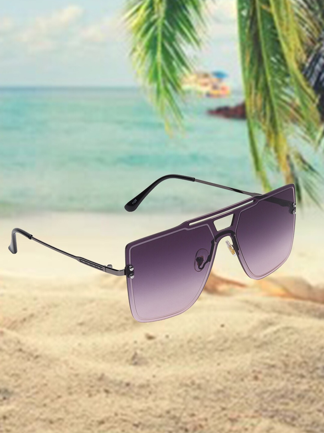 

CELEBRITY SUNGLASSES Square Sunglasses with UV Protected Lens, Blue