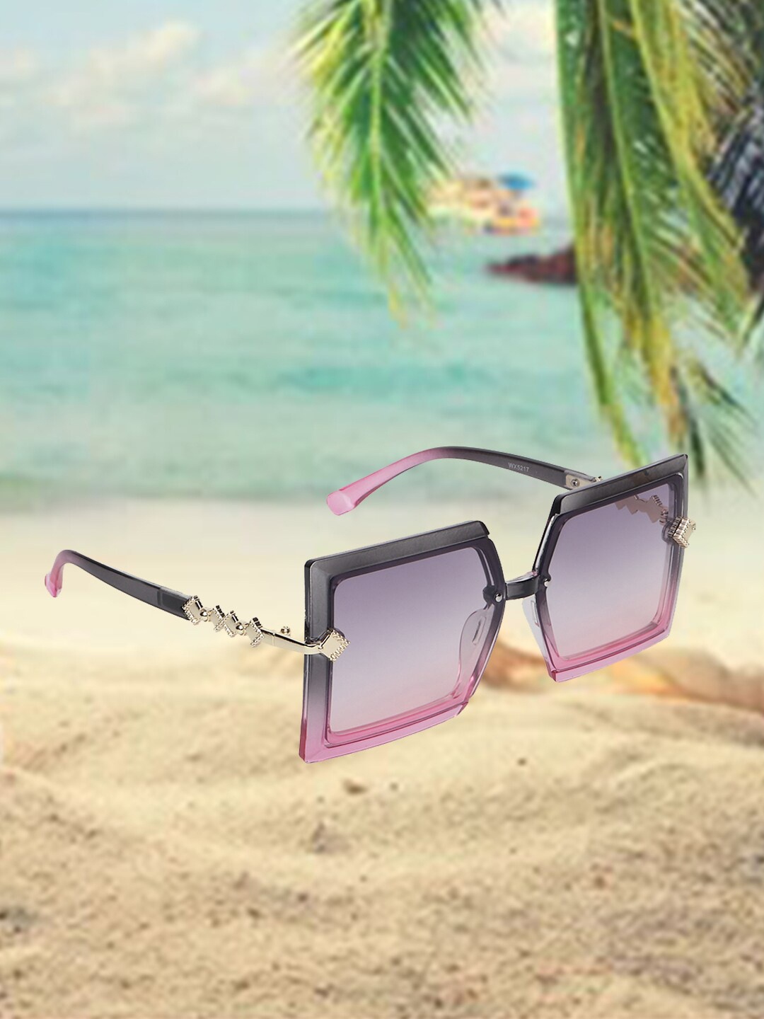 

CELEBRITY SUNGLASSES Lens & Square Sunglasses with UV Protected Lens, Purple