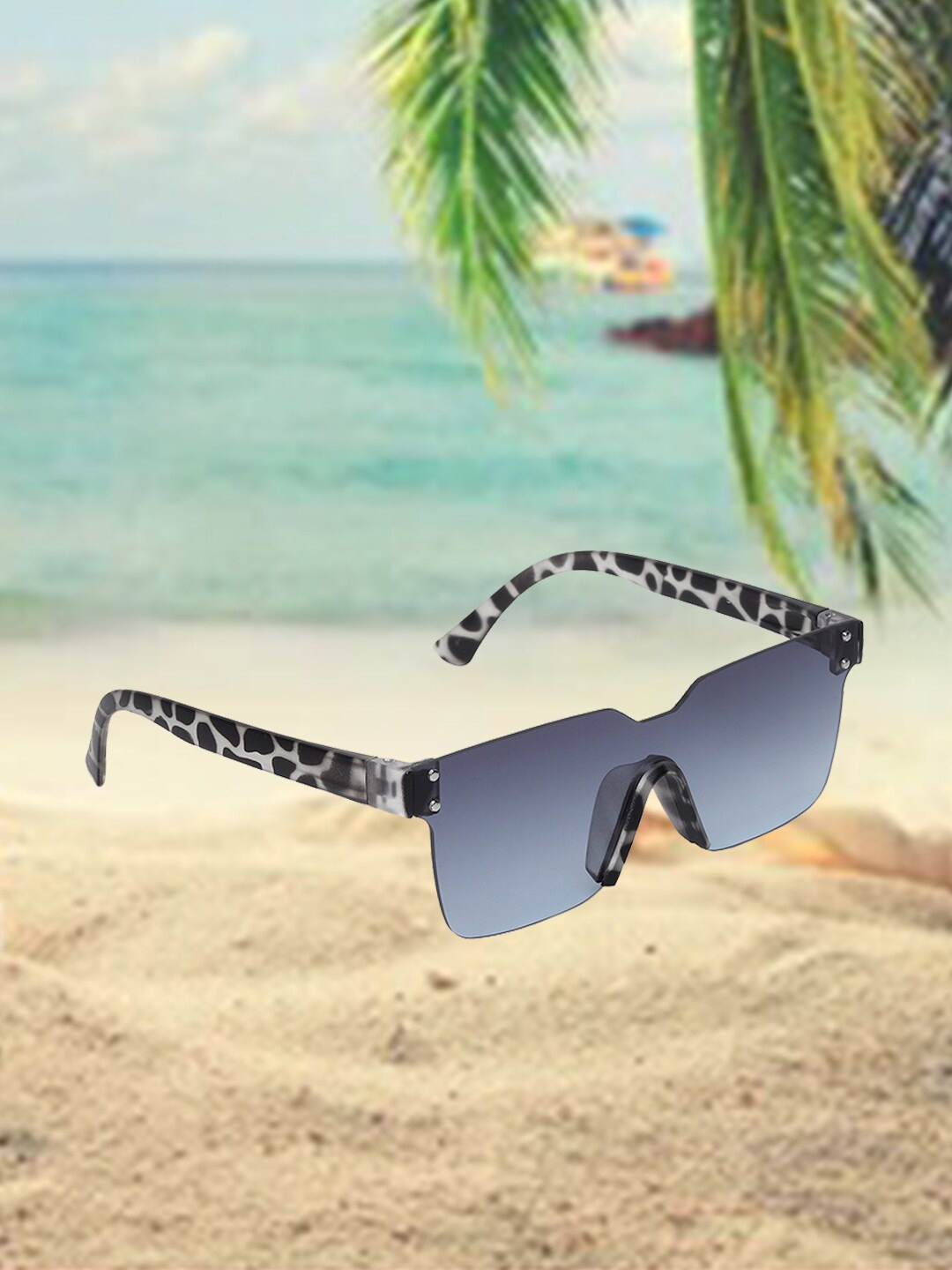 

CELEBRITY SUNGLASSES Square Sunglasses with UV Protected Lens, Grey