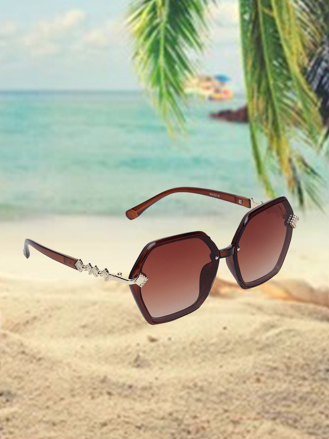 

CELEBRITY SUNGLASSES Other Sunglasses with UV Protected Lens CLSG-5216-02, Brown