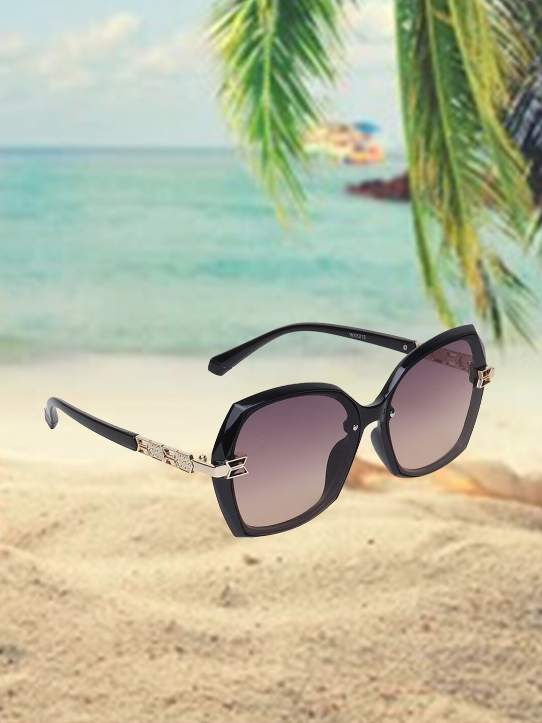 

CELEBRITY SUNGLASSES Lens & Butterfly Sunglasses with UV Protected Lens, Purple