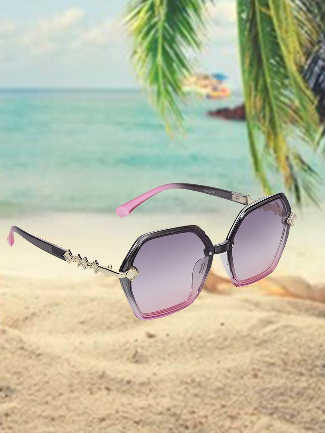 

CELEBRITY SUNGLASSES Lens & Square Sunglasses with UV Protected Lens, Purple