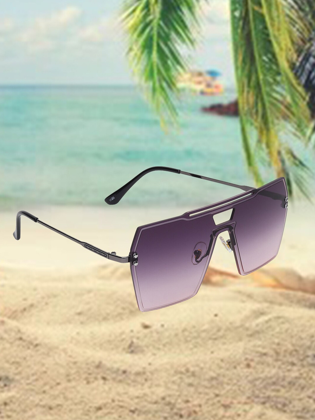 

CELEBRITY SUNGLASSES Lens & Square Sunglasses with UV Protected Lens, Purple