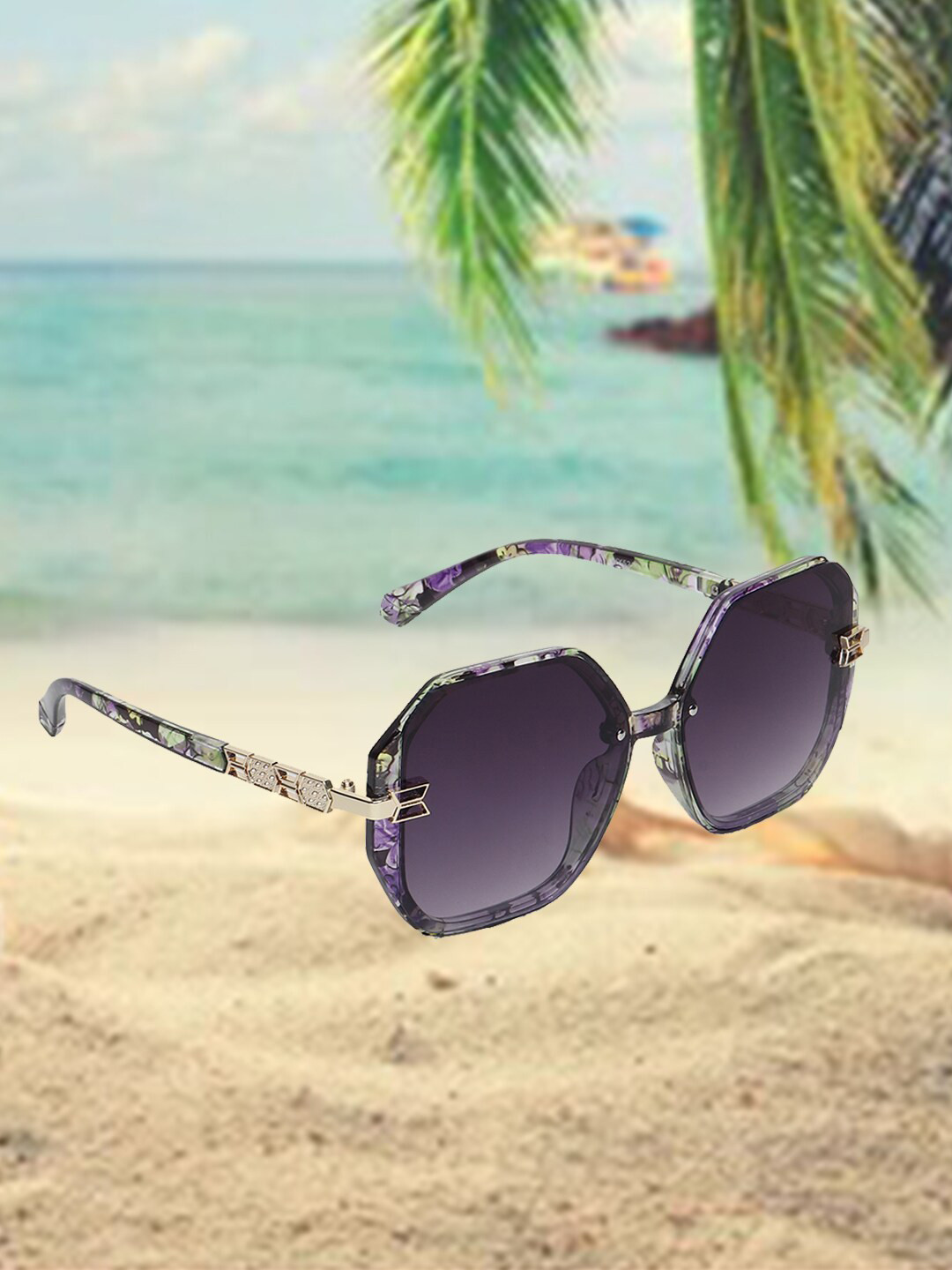 

CELEBRITY SUNGLASSES Rimless Aviator Sunglasses with UV Protected Lens CLSG-5214-03, Grey