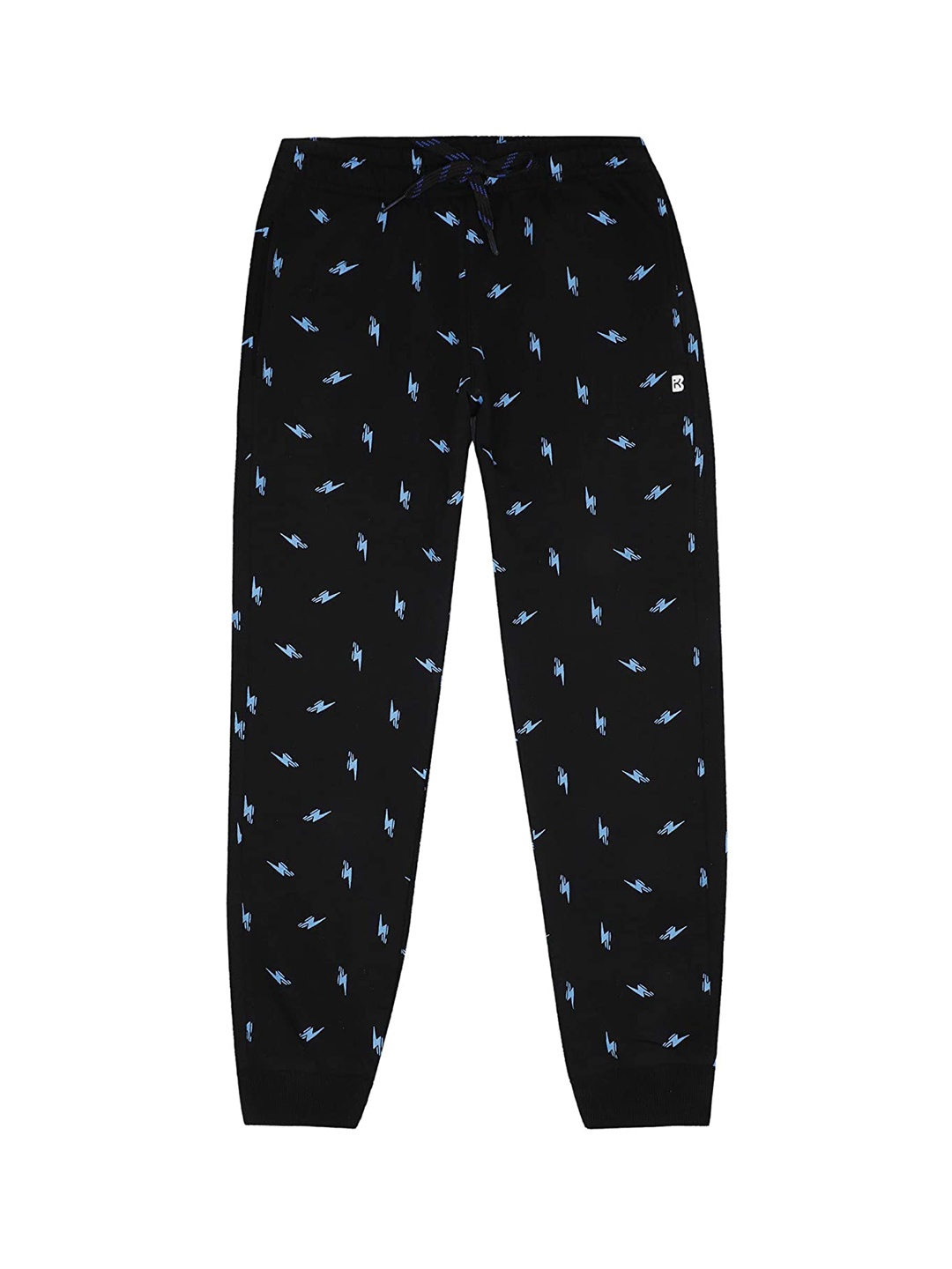 

PROTEENS Boys Printed Cotton Joggers, Black