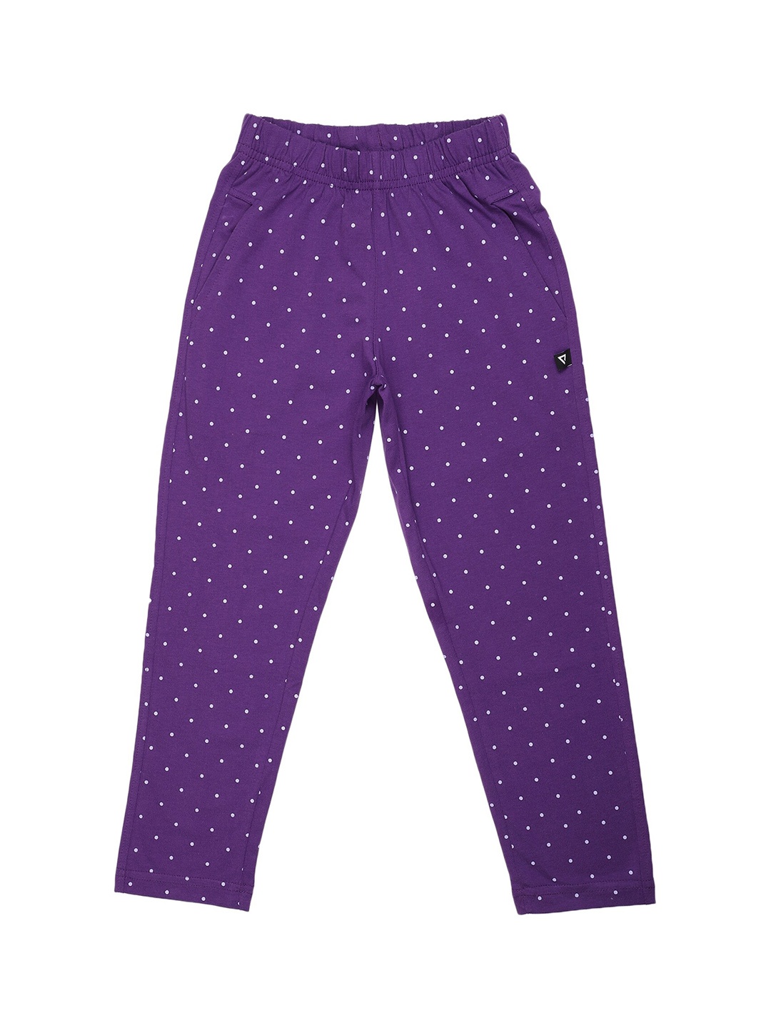 

PROTEENS Girls Mid-Rise Printed Cotton Track Pants, Violet