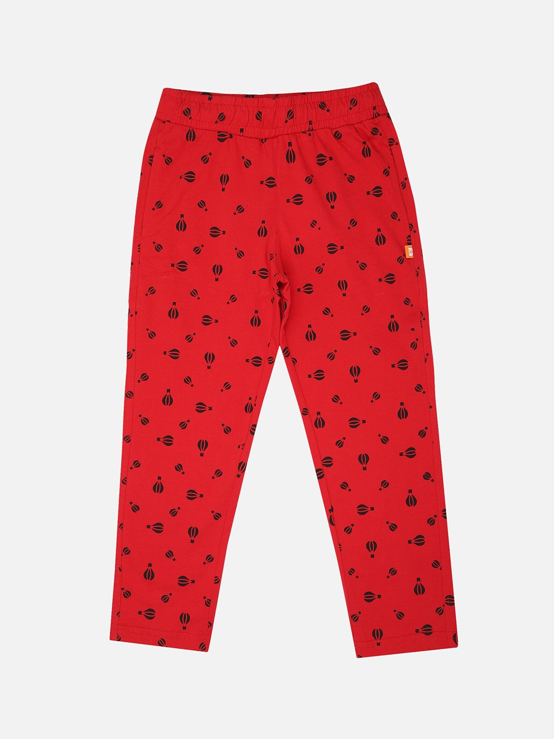 

PROTEENS Boys Printed Cotton Track Pants, Red
