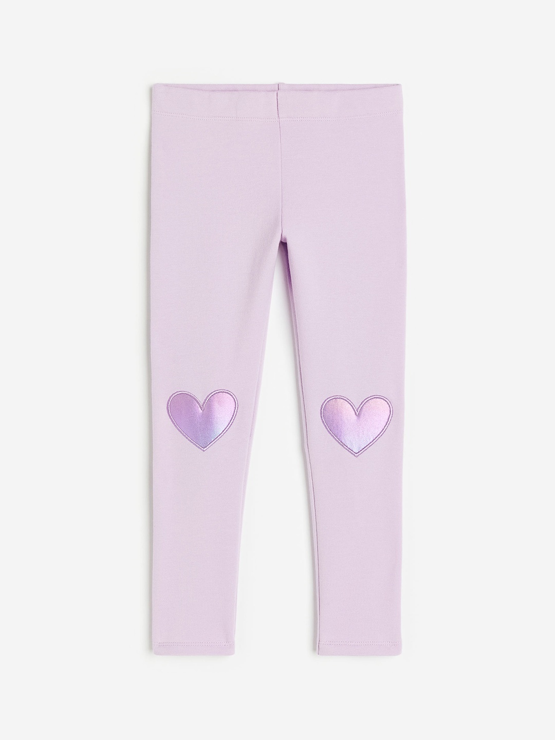 

H&M Girls Brushed-Inside Leggings, Purple