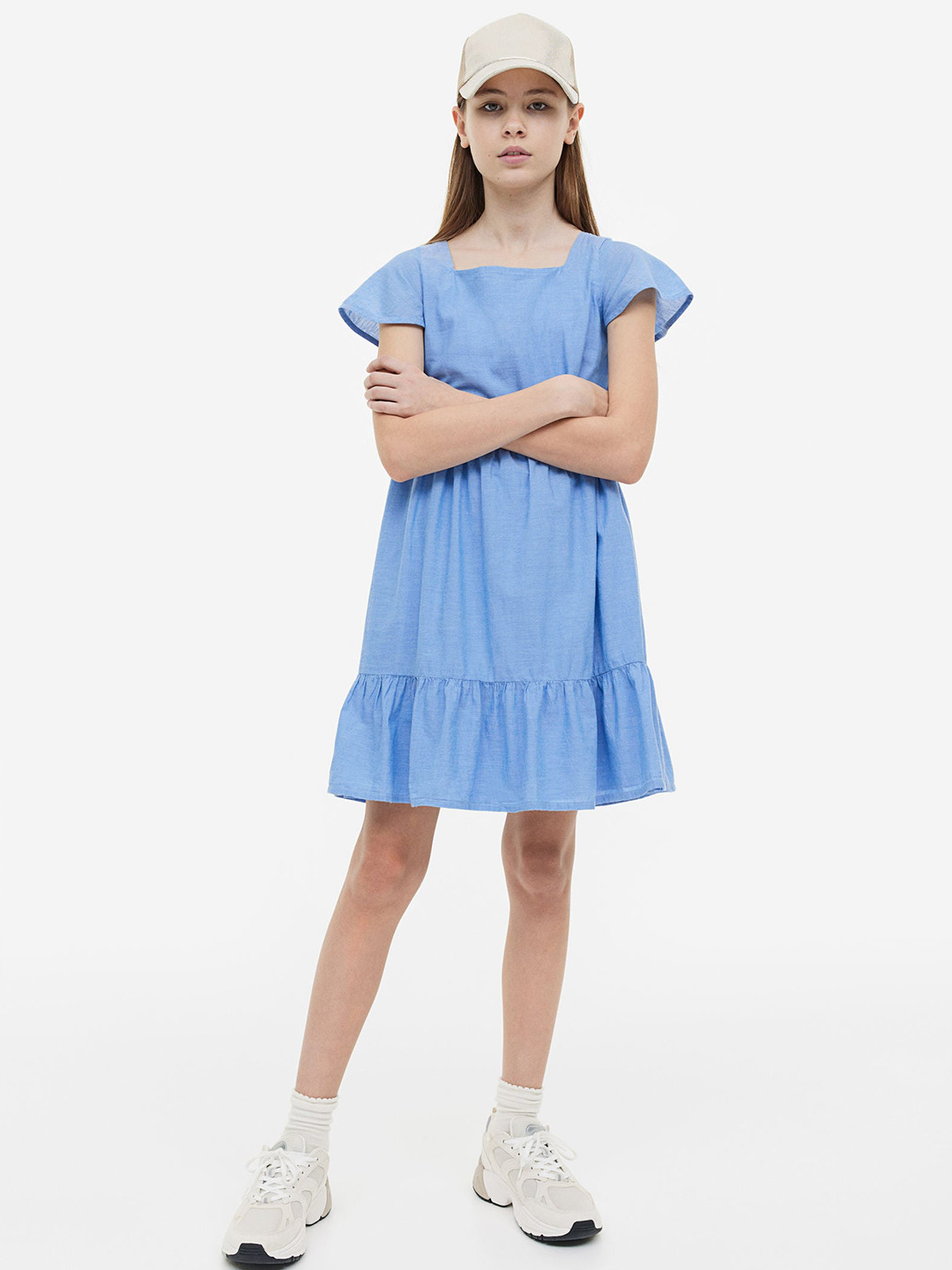 

H&M Girls Tiered Dress, Blue