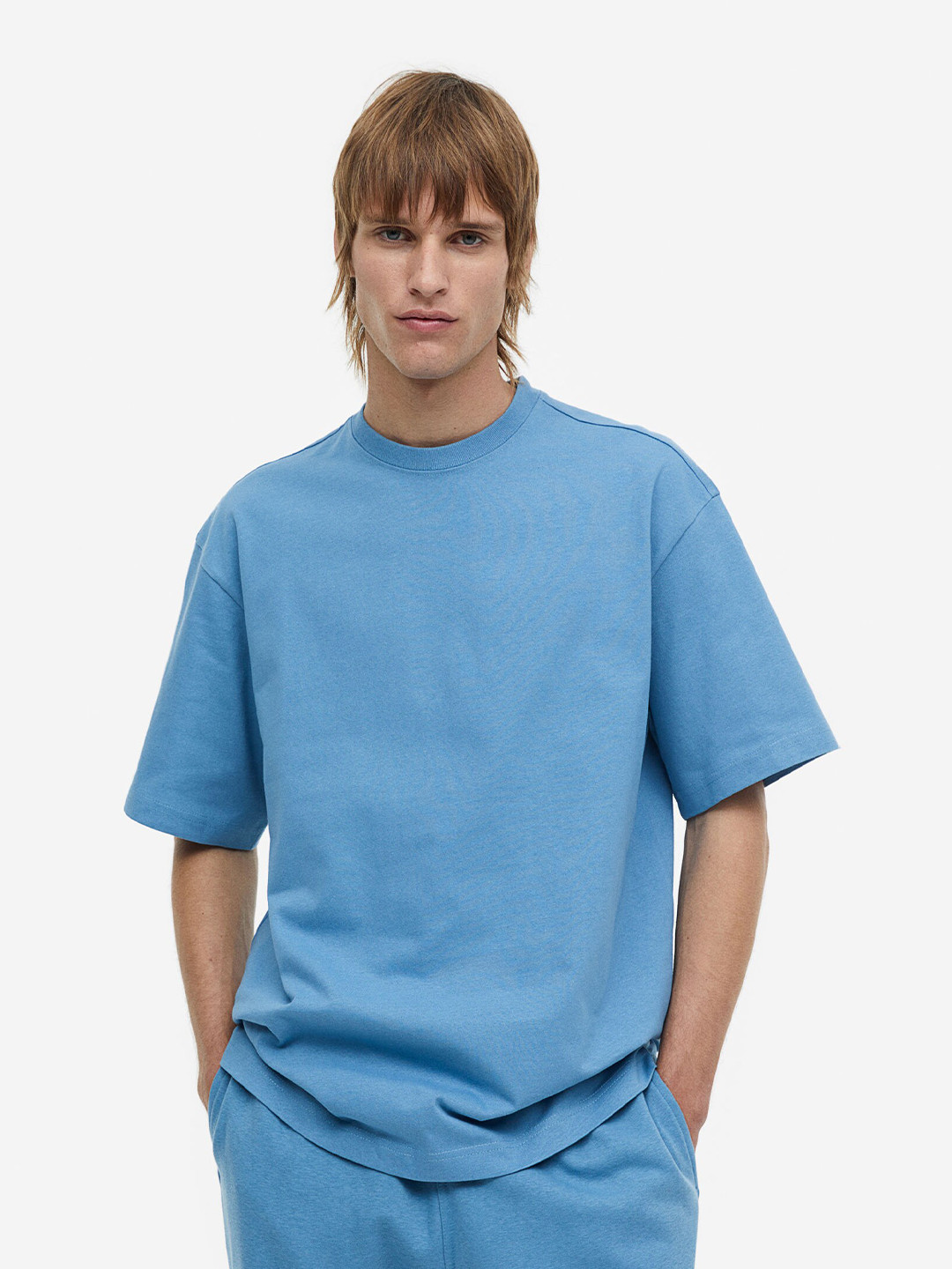 

H&M Men Relaxed Fit T-Shirt, Blue