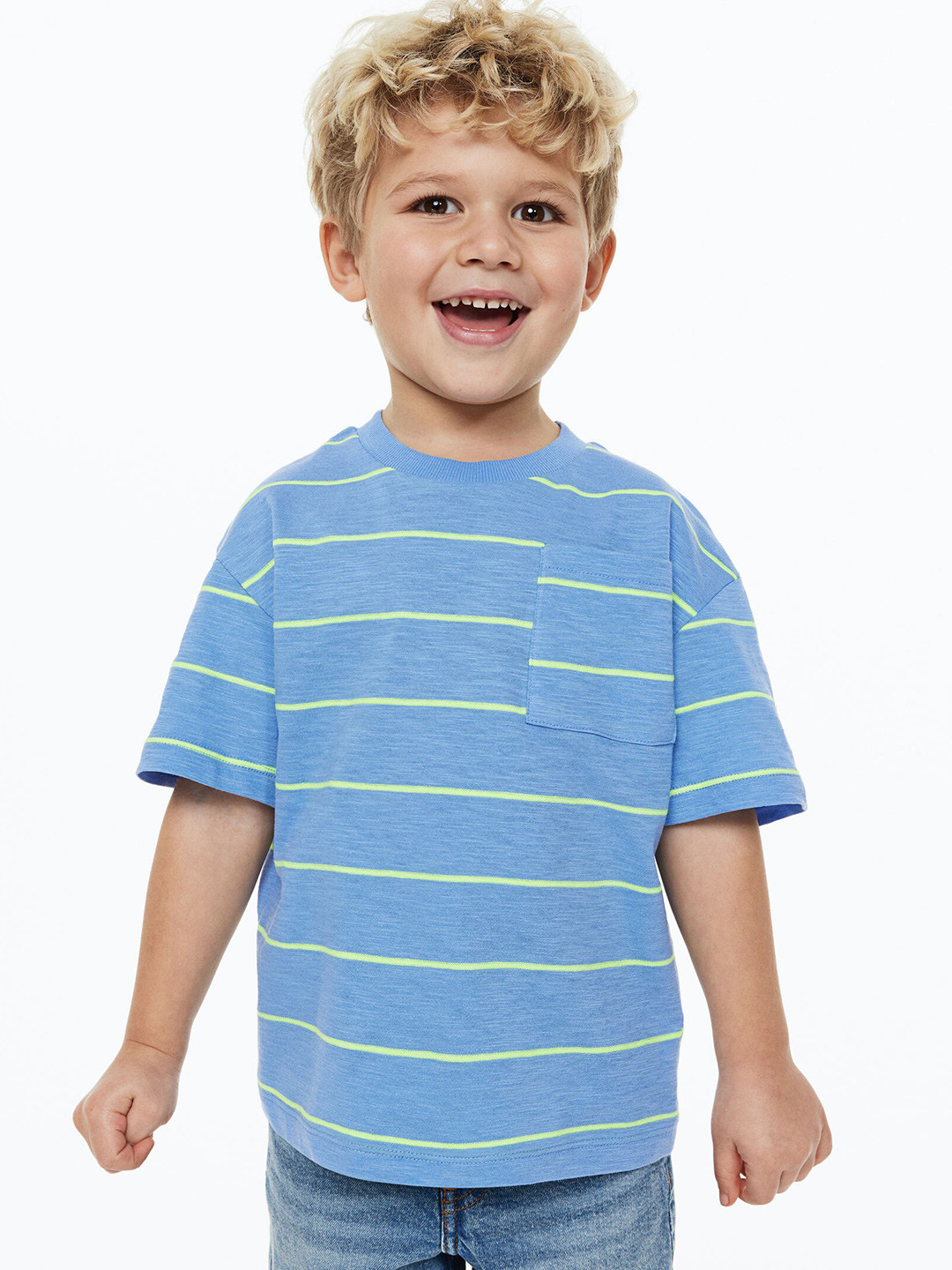 

H&M Boys Oversized Jersey T-Shirt, Blue