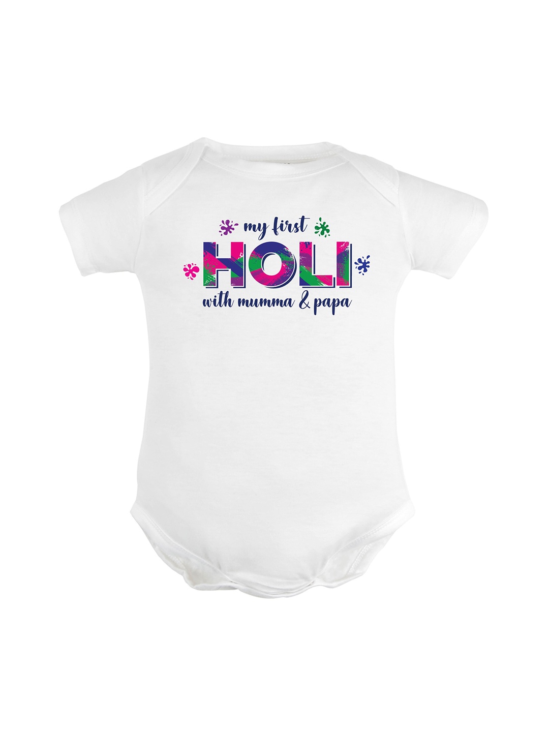

FFLIRTYGO Infants Typography Printed Pure Cotton Bodysuit, White