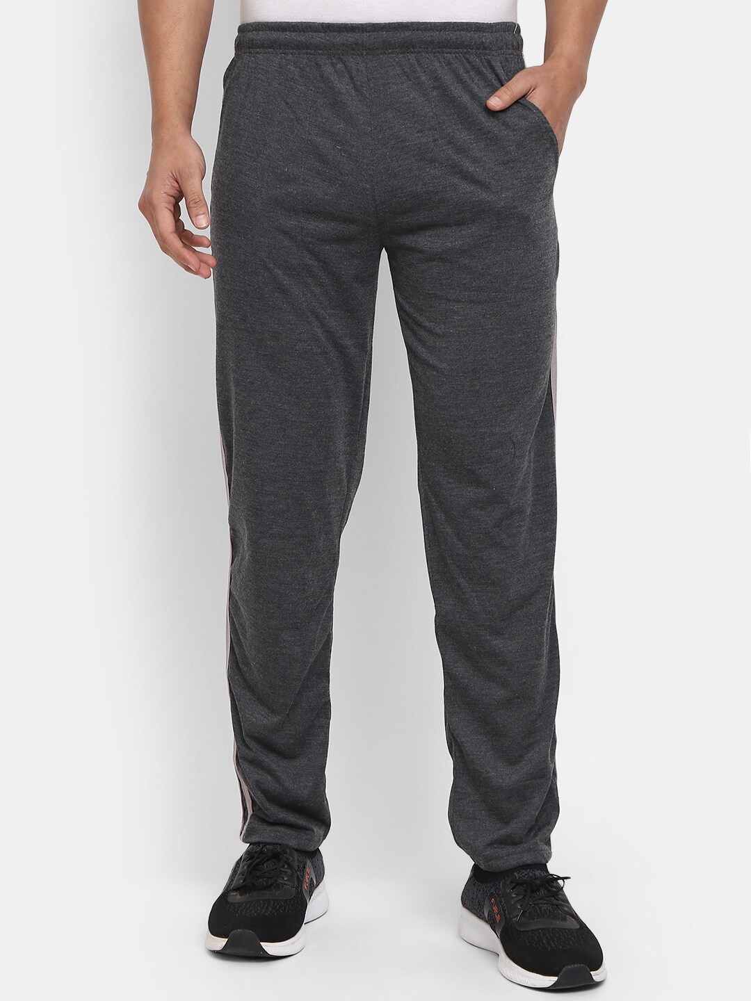 

V-Mart Men Mid-Rise Track Pants, Grey