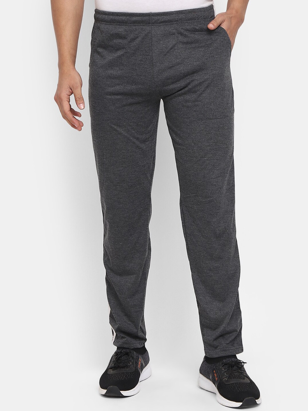 

V-Mart Men Cotton Track Pants, Grey