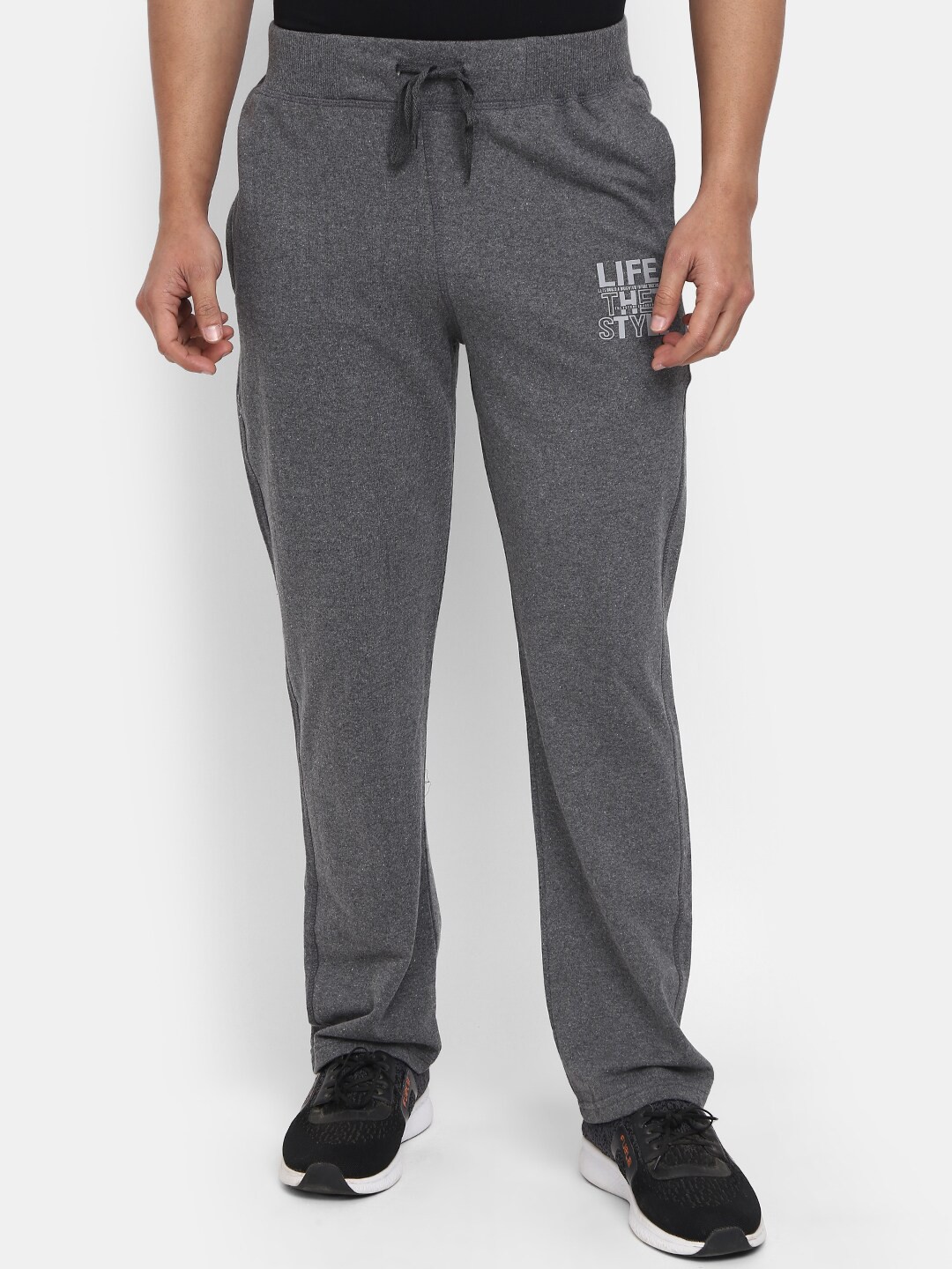 

V-Mart Men Single Jersey Track Pants, Grey
